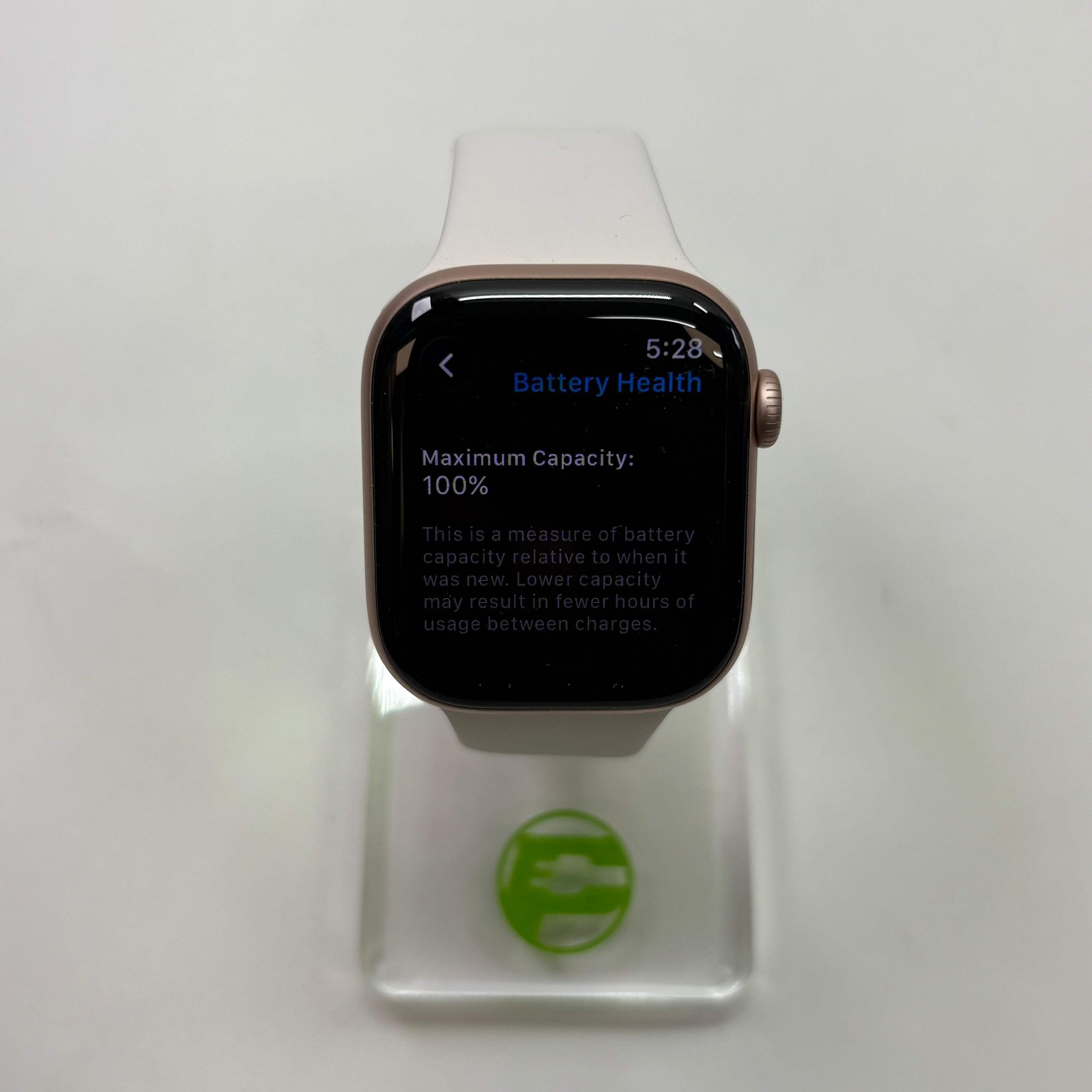 GPS Only Apple Watch Series 11 42MM Rose Gold Aluminum WhiteSport Band MEU04LW/A