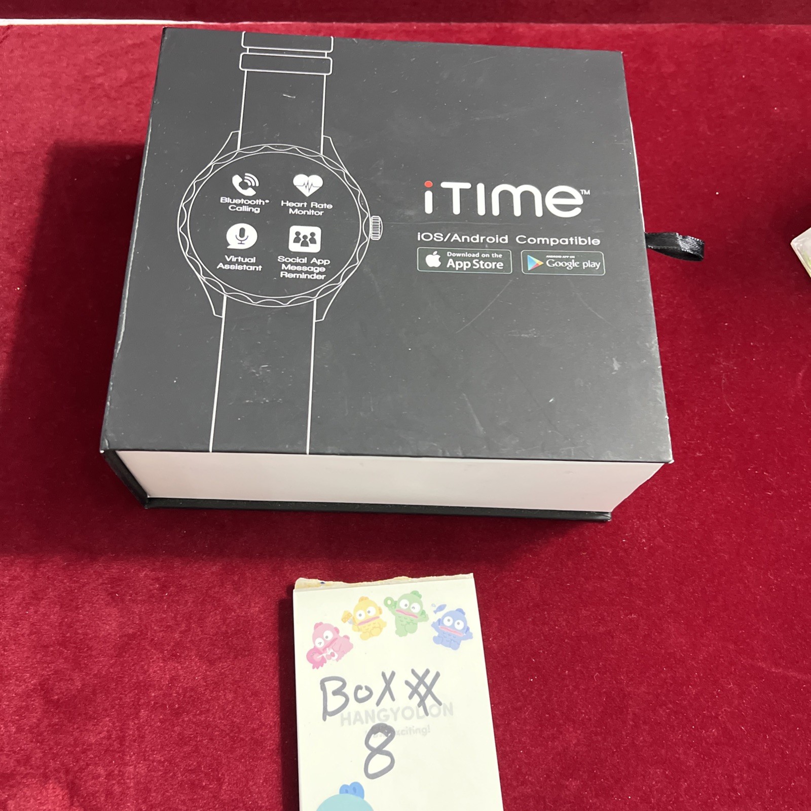 iTime Fitness Smartwatch w/ Heart Rate Monitor 2x Straps & Charging