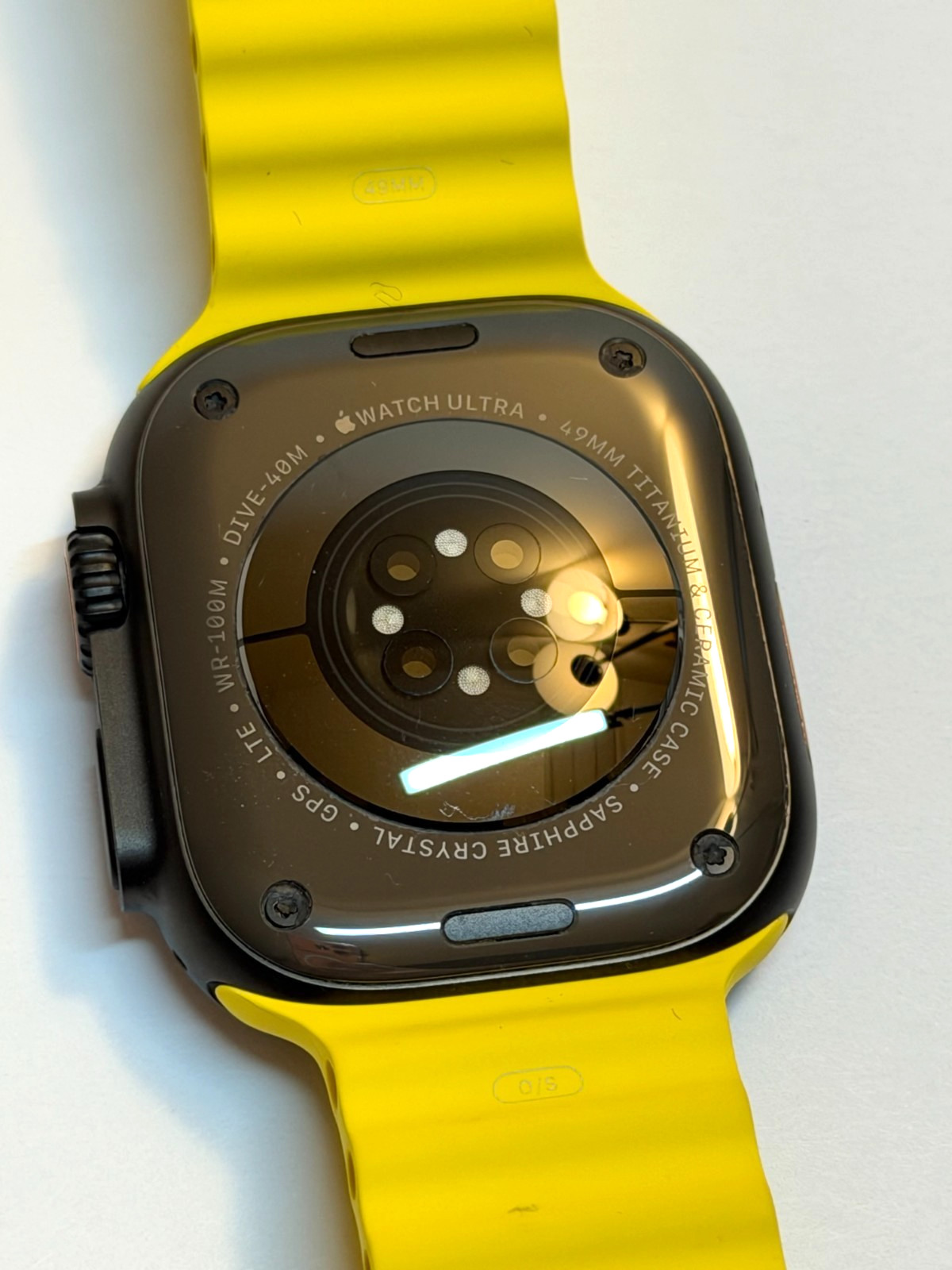 Apple Watch Ultra 2 49mm Black Titanium | 99% Battery | RARE Yellow Ocean Band