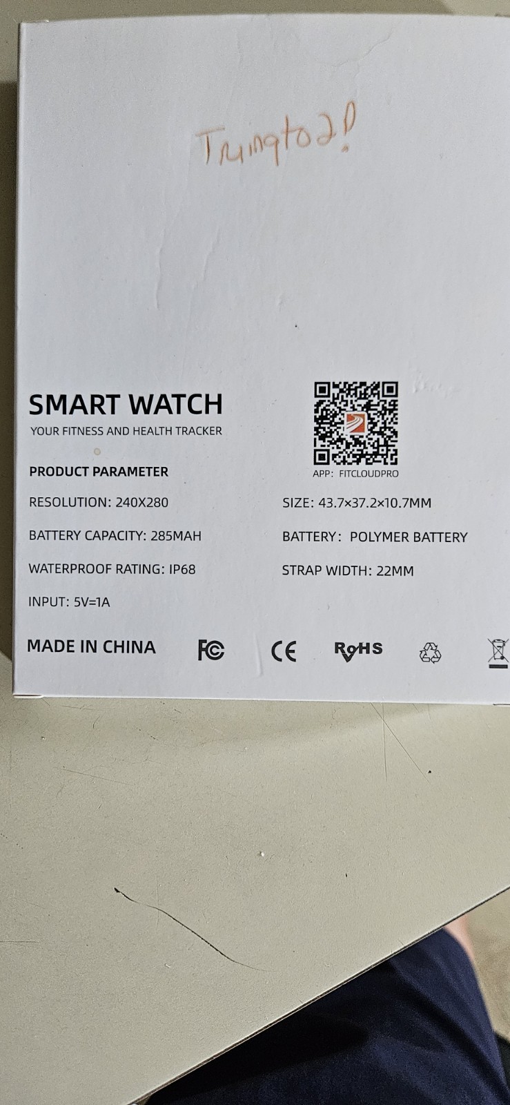 Fitvii H56 Bluetooth Smart Watch Purple