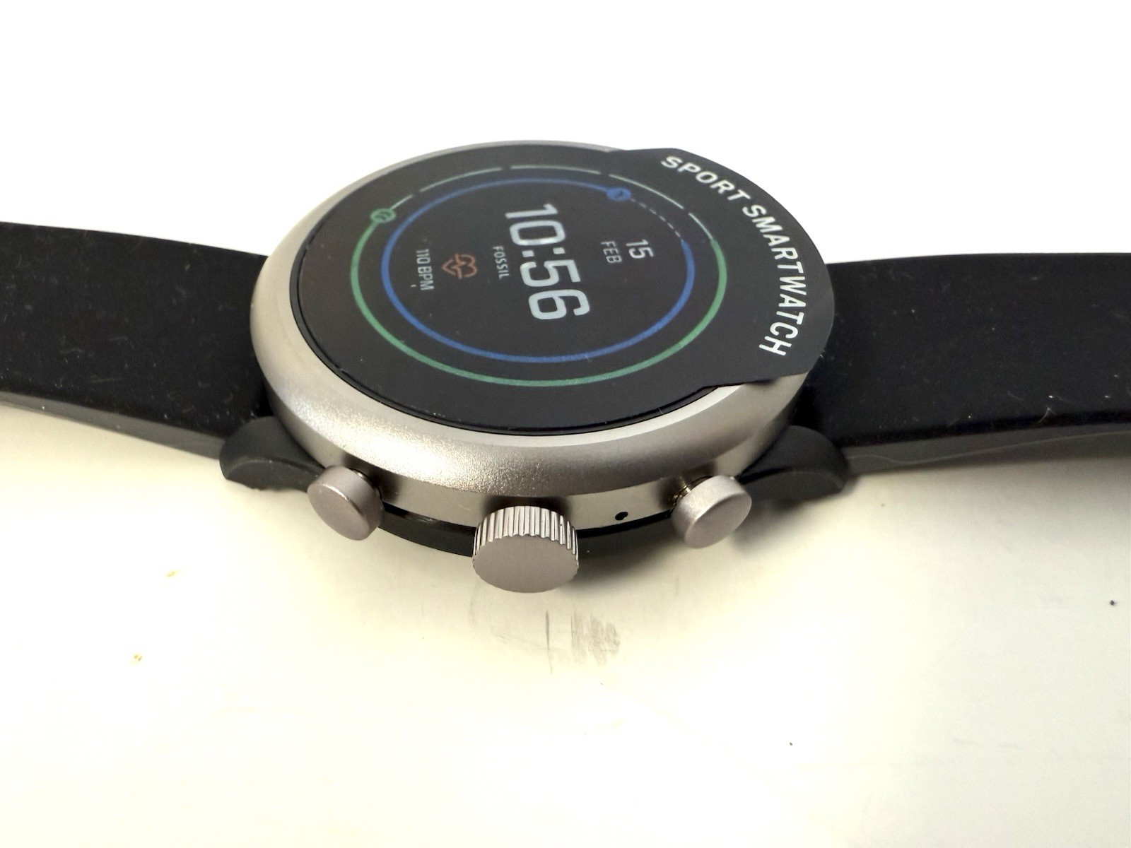 Fossil Sport Black Silicone Fitness Smartwatch FTW4019 – NO CH@RGER