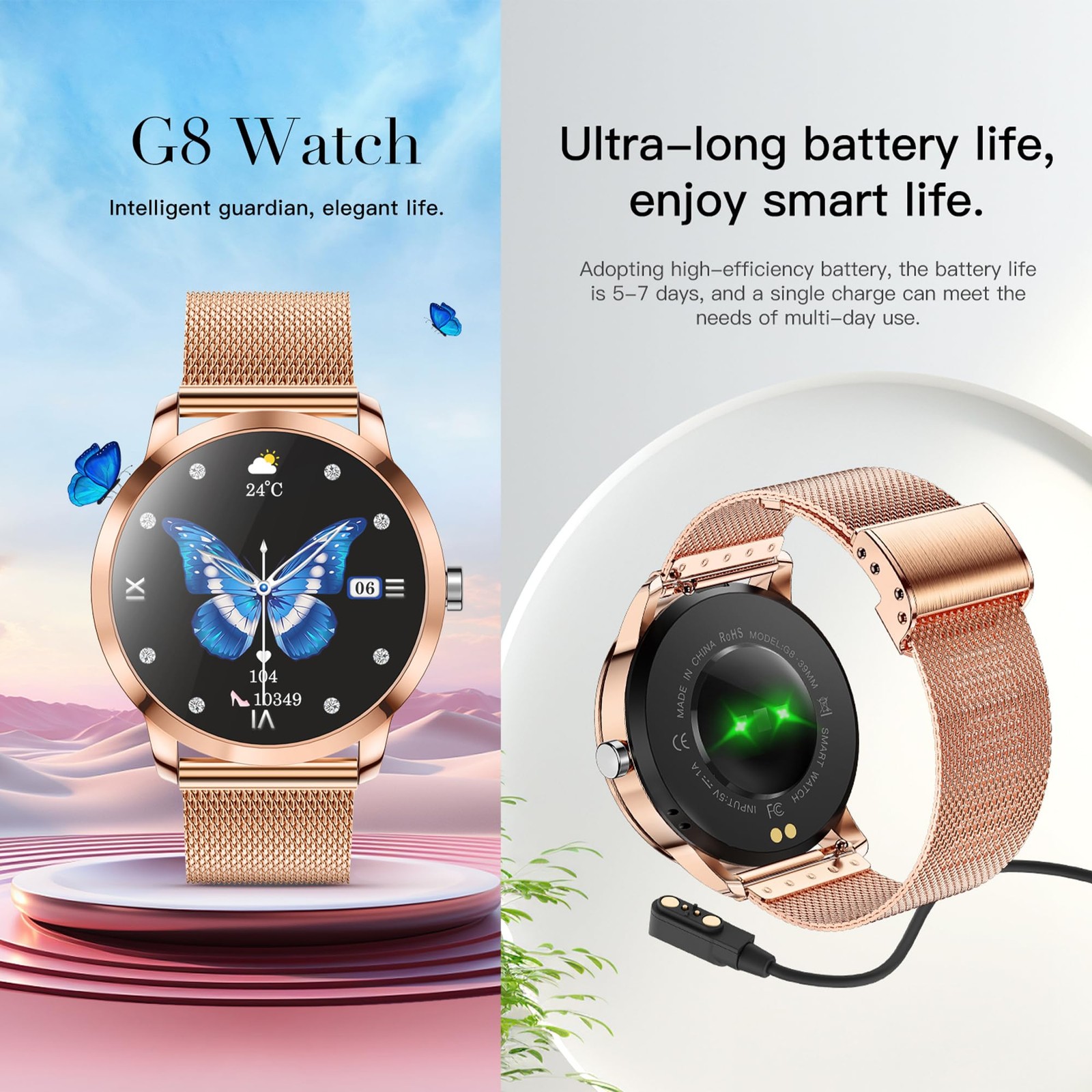 Smart Watch (Answer/Make Calls) for Women, 1.27″ AMOLED Smartwatch for Androi…