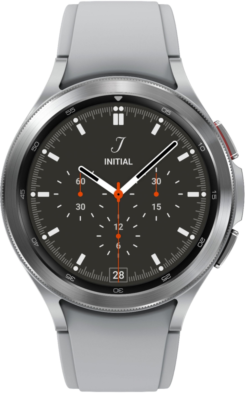Samsung – Geek Squad Certified Refurbished Galaxy Watch4 Classic Stainless St…