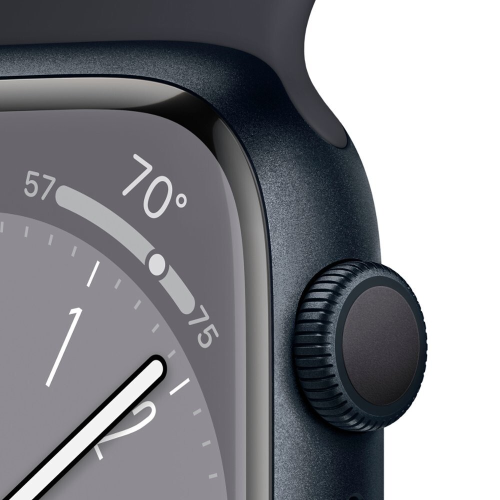 Apple Watch Series 8 (GPS) 45mm Aluminum Case with Midnight Sport Band