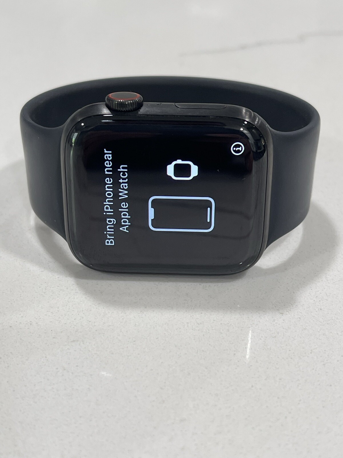 Apple Watch Series 6 Titanium Cellular Size 44MM – Space Black – New Band + Box