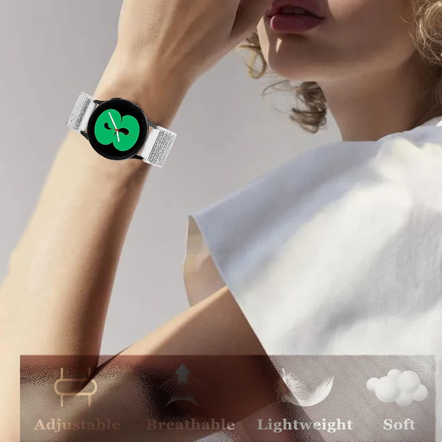 20mm Strap Compatible with Samsung Galaxy Watch Active 2 (40mm/44mm)