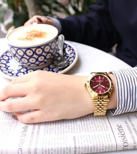 ICE-Watch 023793 Women’s Solar-Powered Watch Gold Burgundy Small ICE Steel
