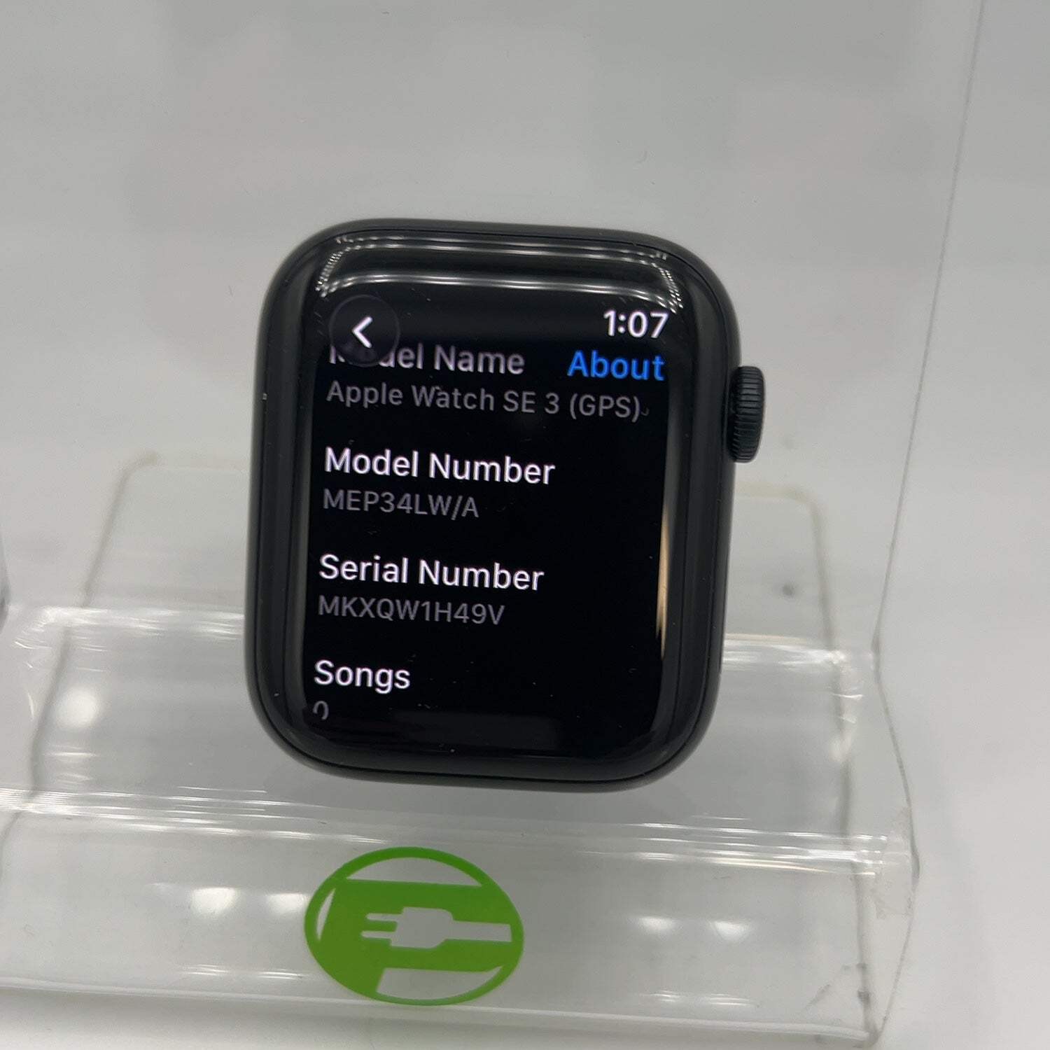 GPS Only Apple Watch SE 3 44MM Midnight Aluminum Anchor Blue Sport Band