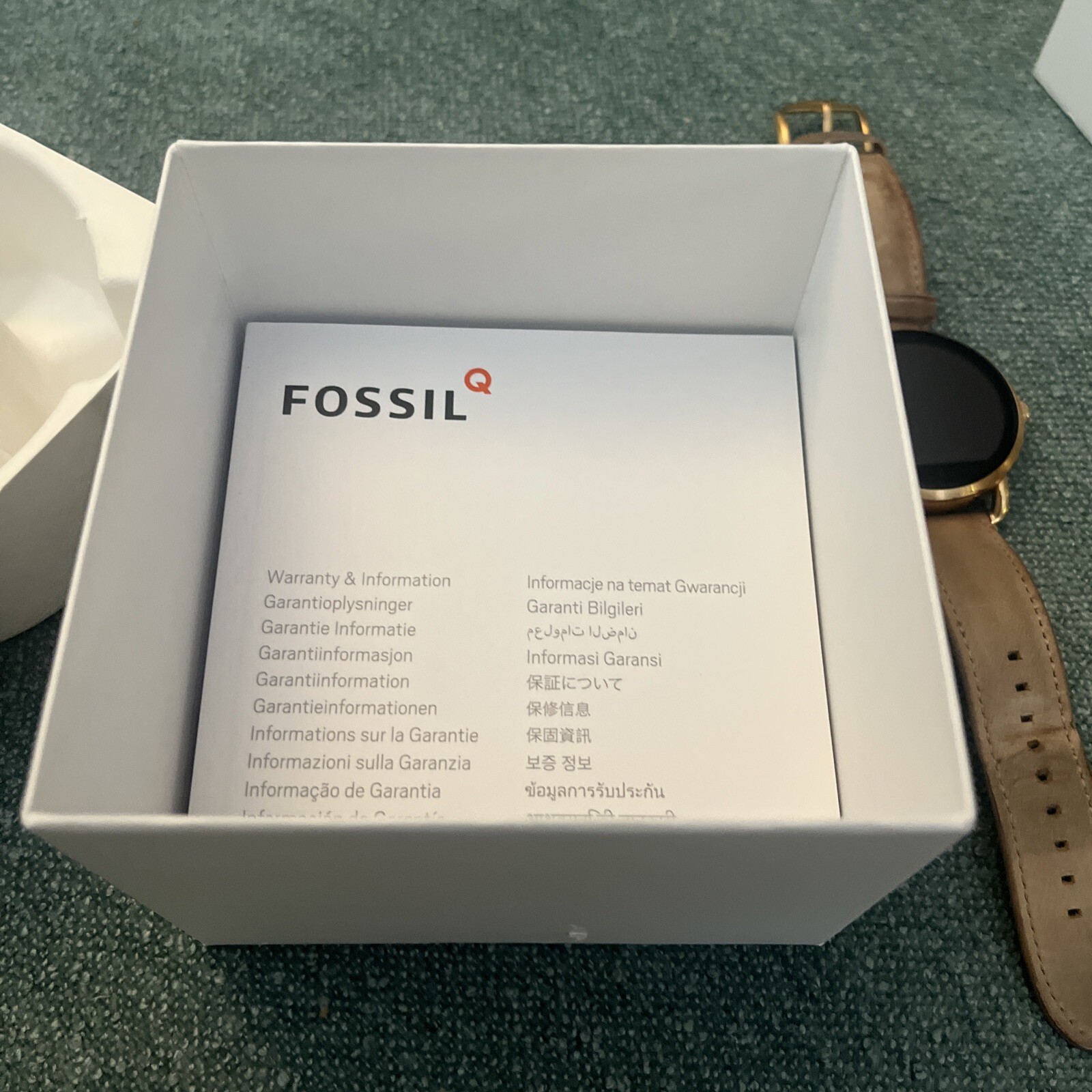 Fossil Q Gen. 2 Wander 45mm Smartwatch Rose Gold-tone Leather Band FTW2102