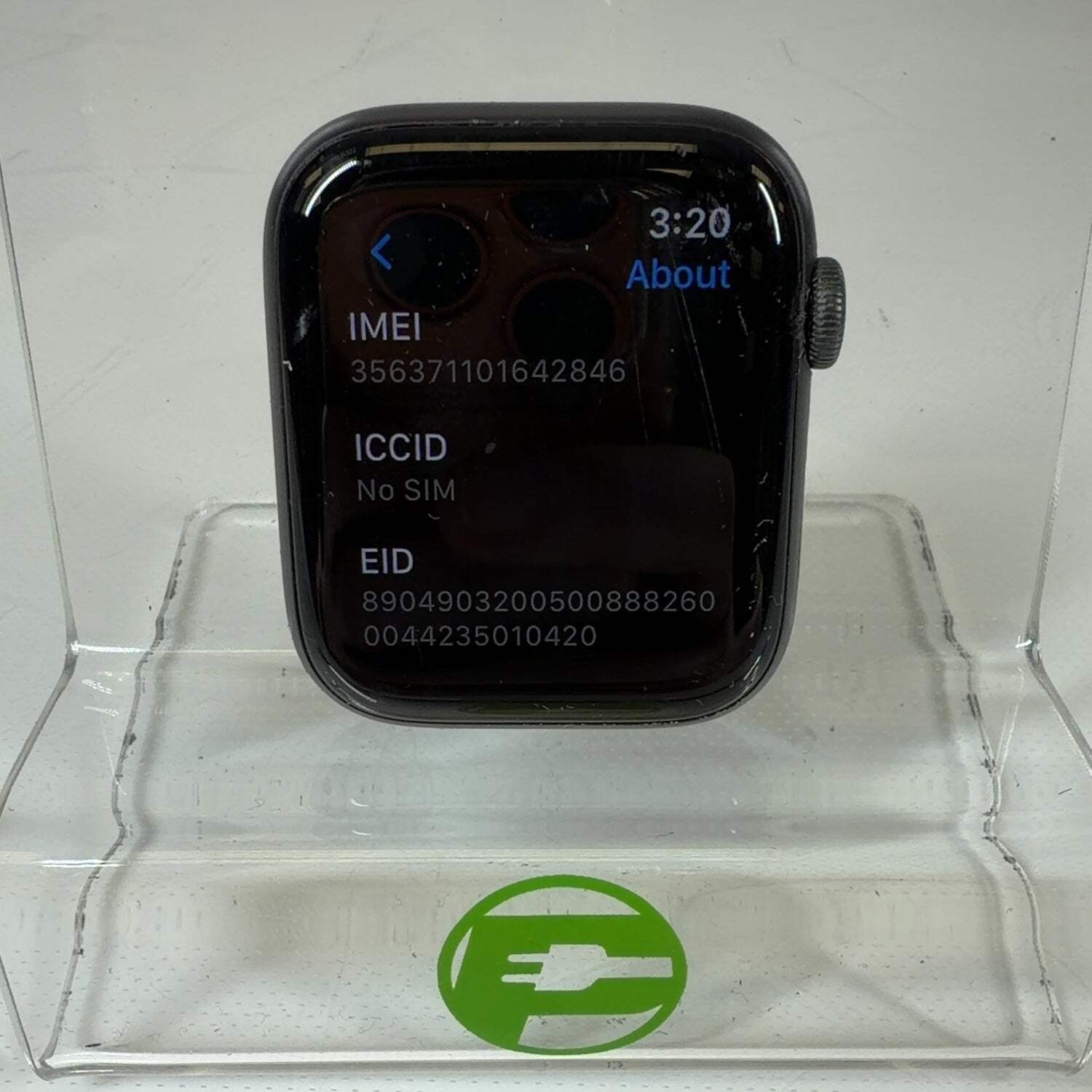 Unlocked Apple Watch Series 5 44MM Black Aluminum MWW12LL/A Face Only