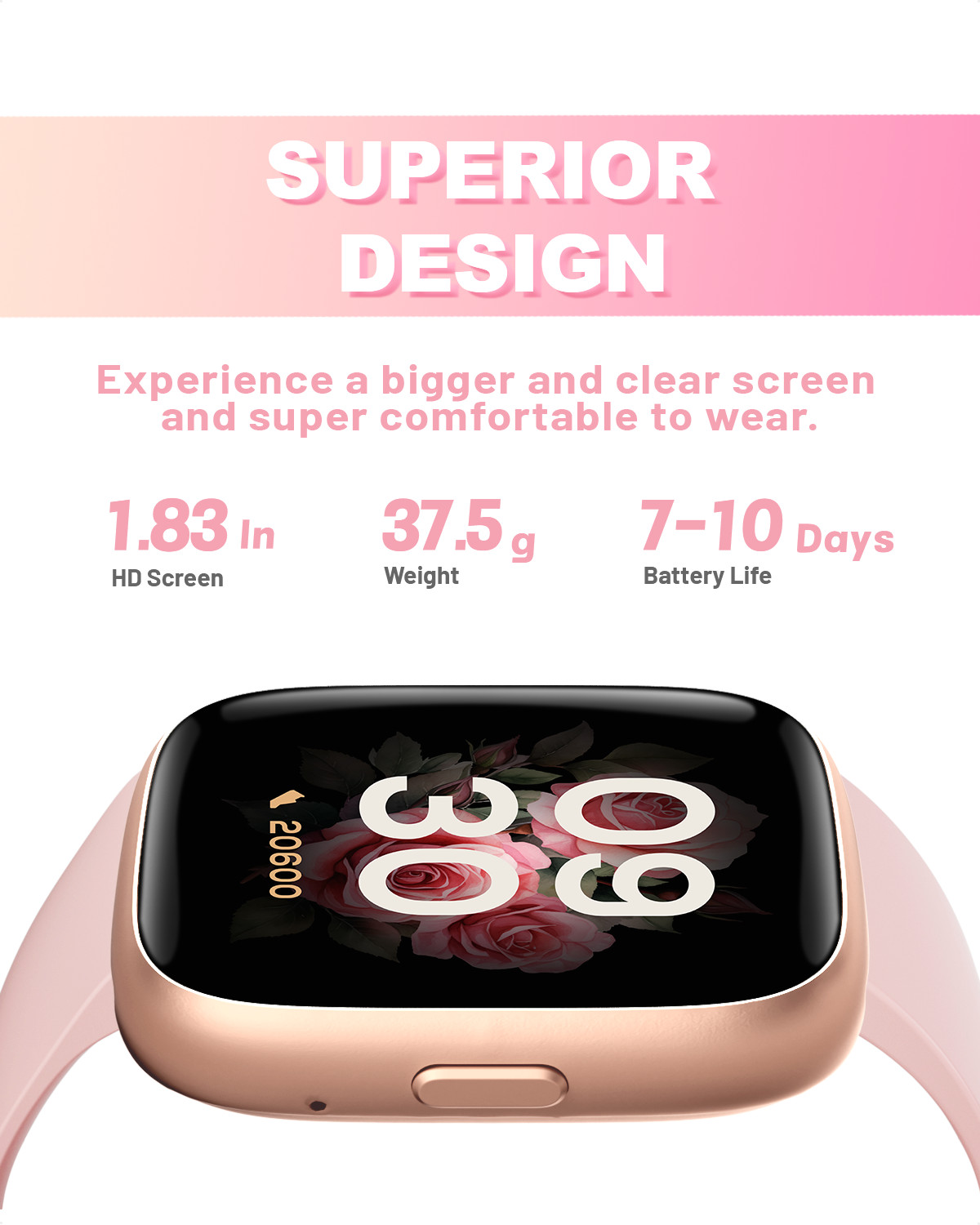 TOOBUR Smart Watch For Men/Women, Waterproof Smartwatch for iPhone Samsung Andro