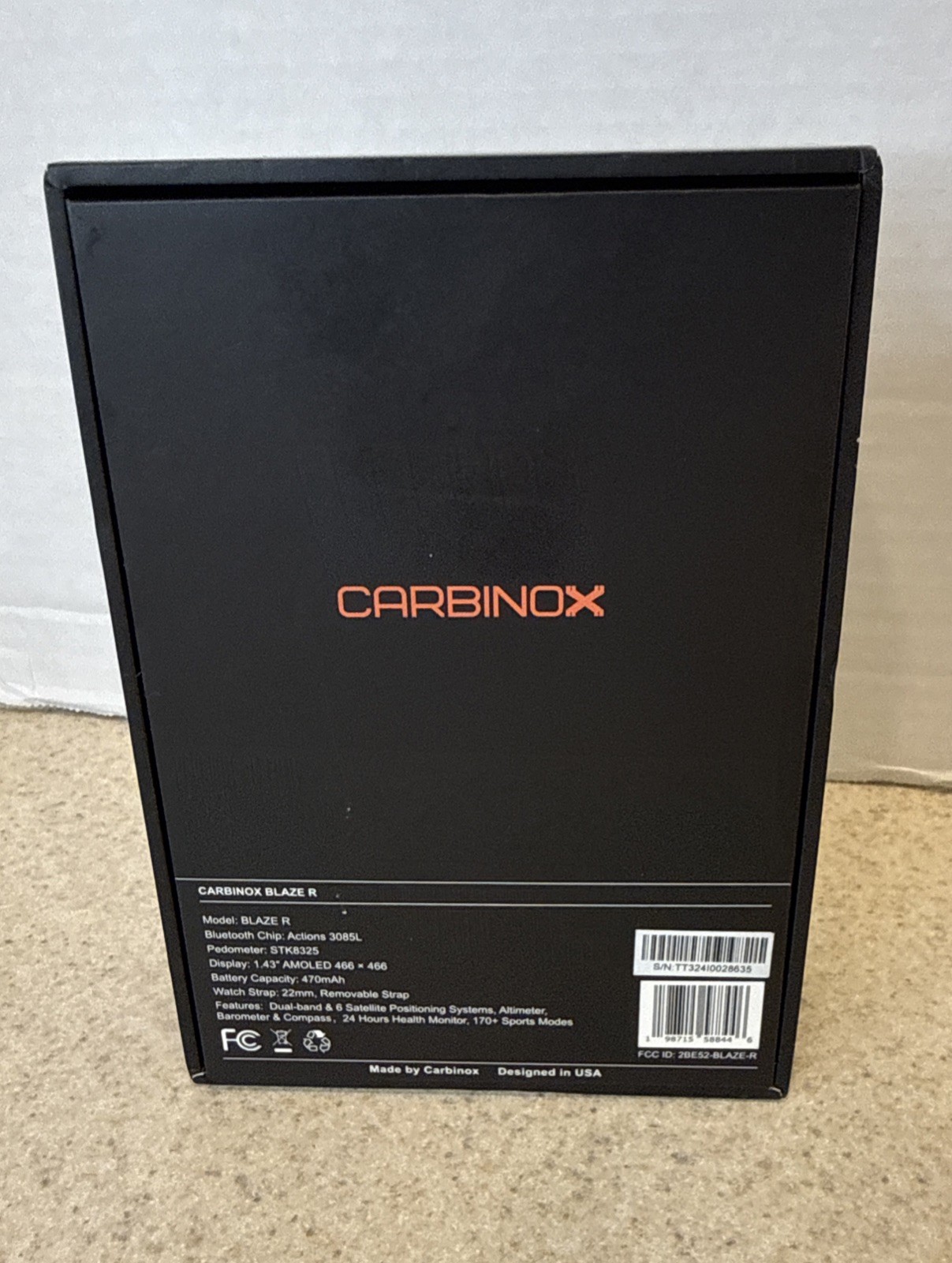 CARBINOX BLAZE TYPE R , Smart Watch with GPS – Rugged Waterproof