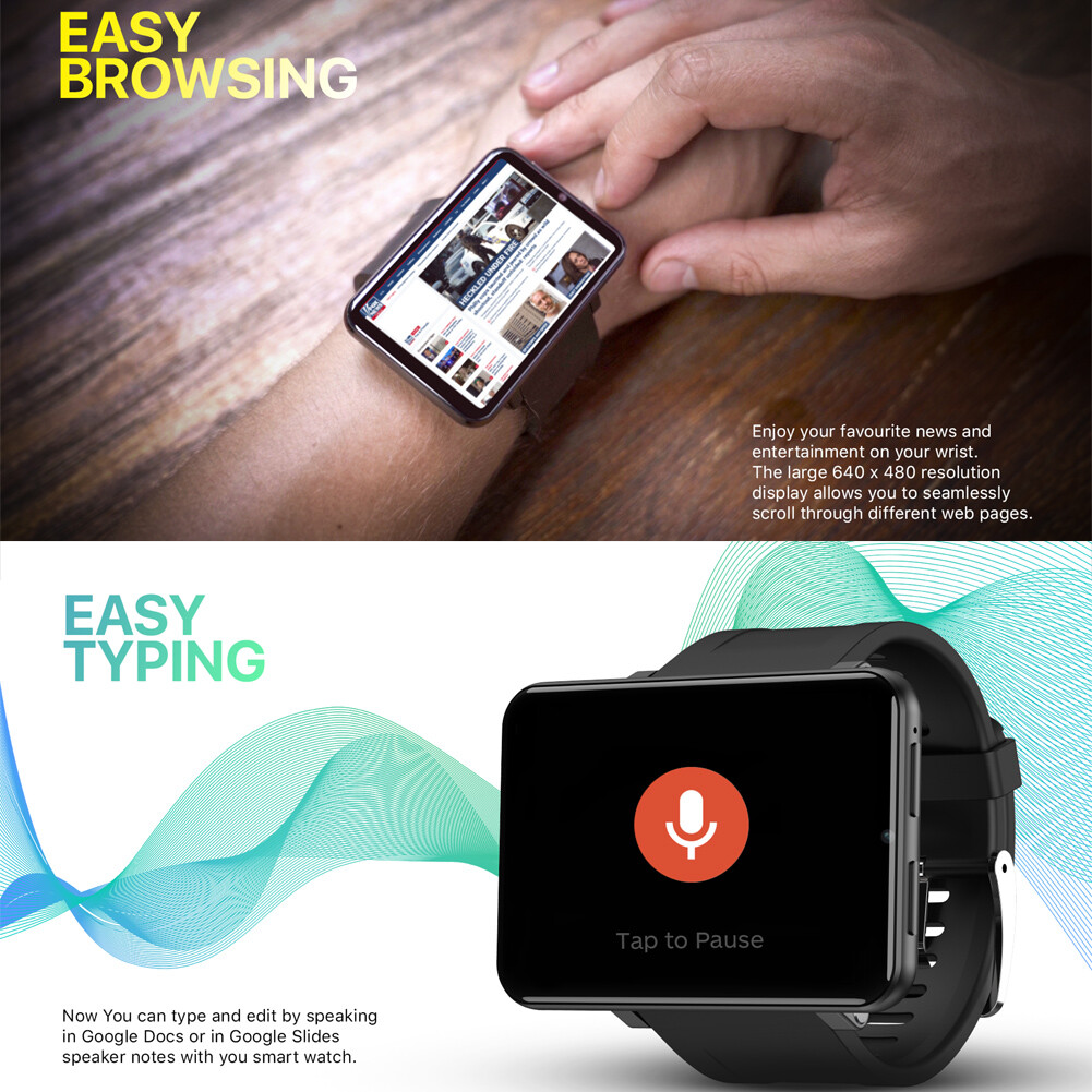 4G Smart Watch Camera Bluetooth Call Smartwatch Unlocked Wristwatch Men Women