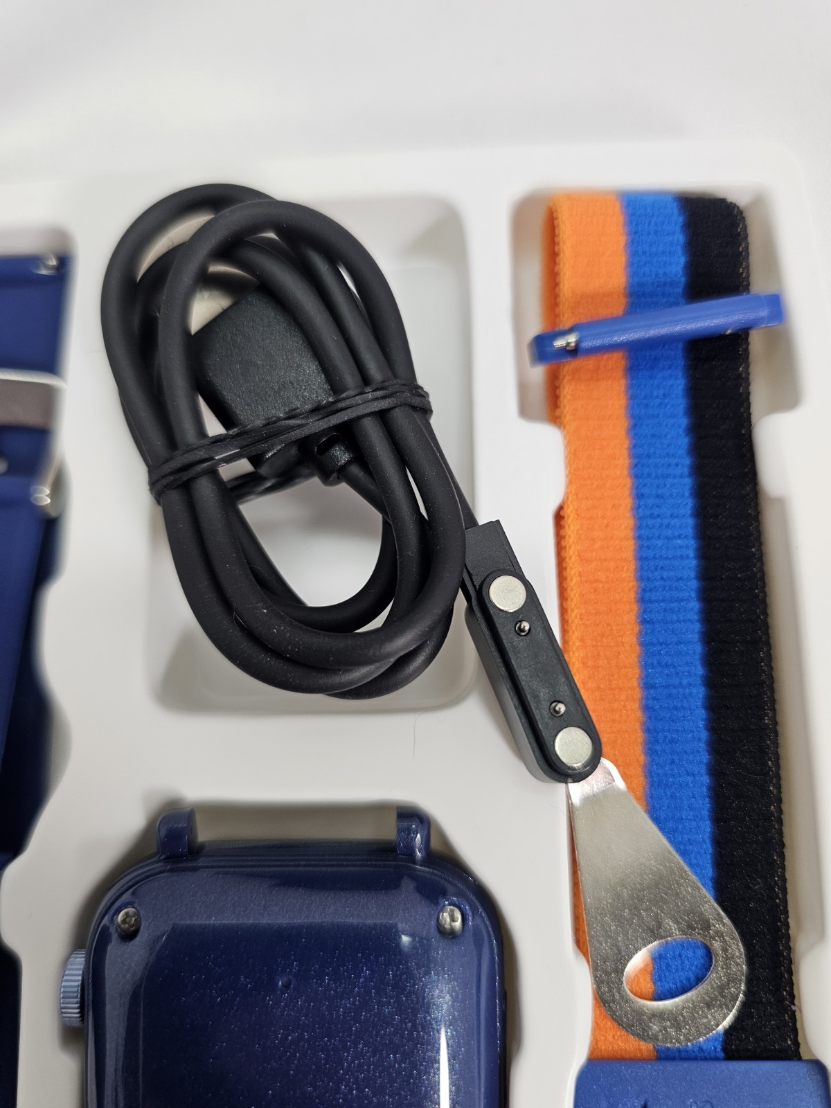 A22 Kids Smart Watch 4G Touch Screen Navy Case Blue Orange Black Band