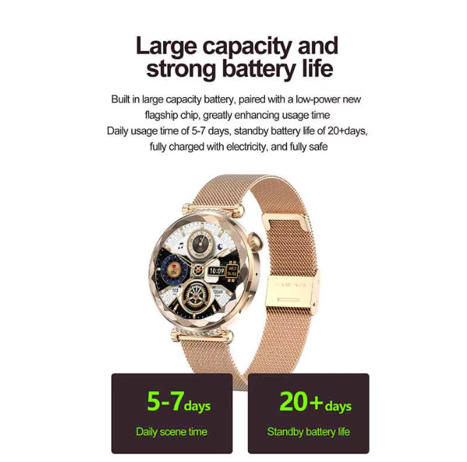 Valdus VL66 Pro Smartwatch – Multi-SportRose Gold Fitness TrackerBluetooth
