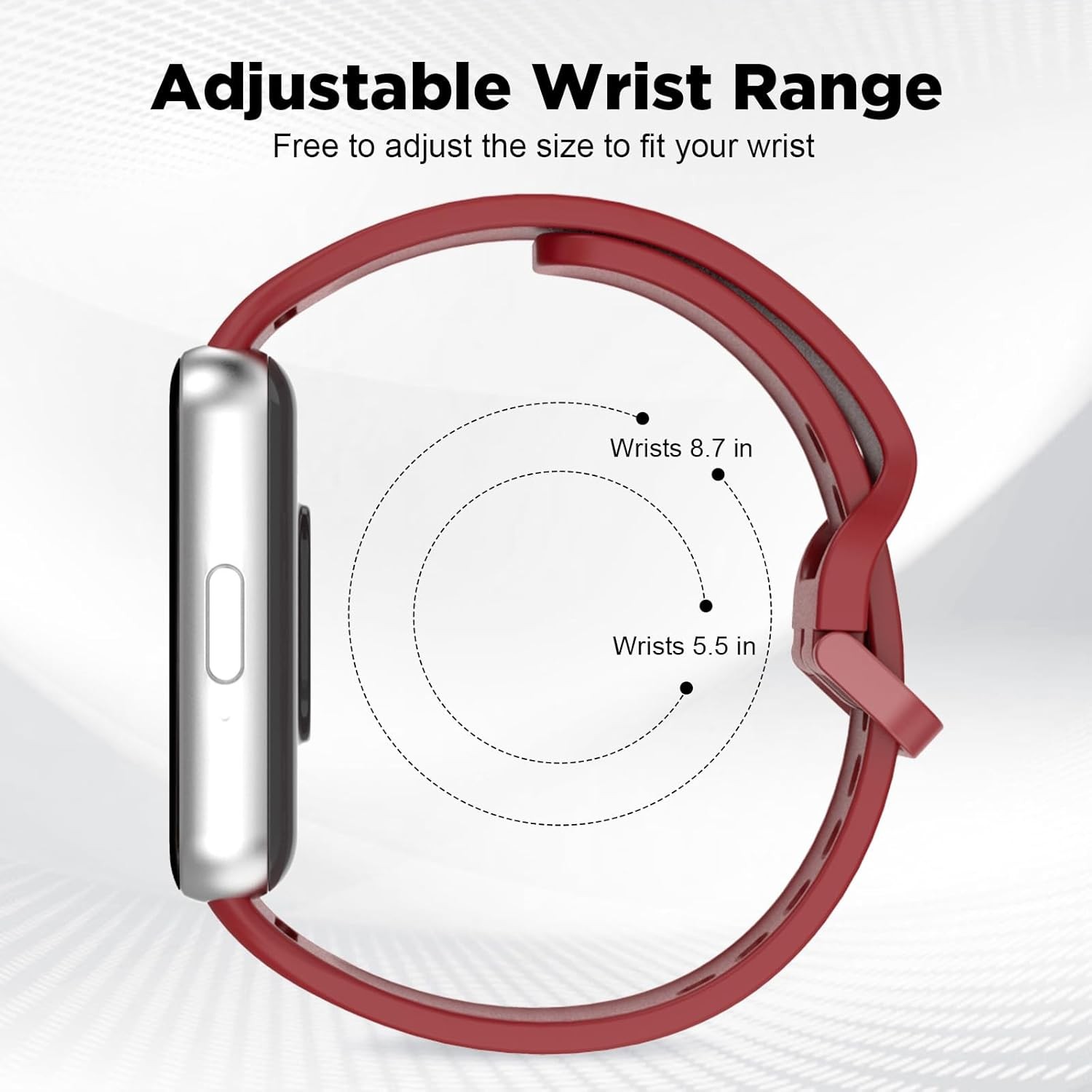 6 Pack Soft Sport Bands for Samsung Galaxy Fit 3 SM-R390, 20mm Replacement Strap