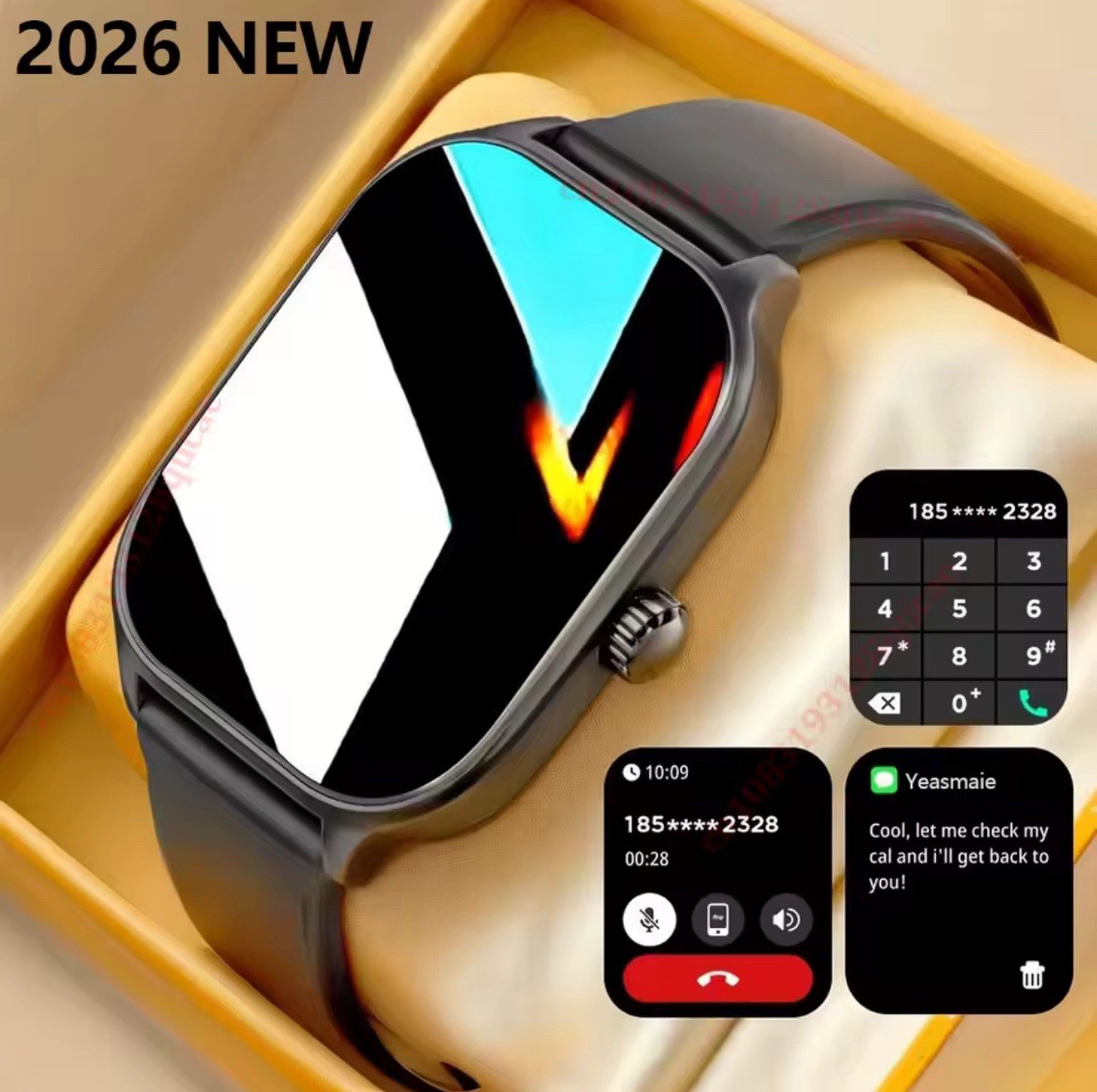 2026 Smart Watch Android IOS Phone 2.01 Inch Color Screen Bluetooth Answer Call