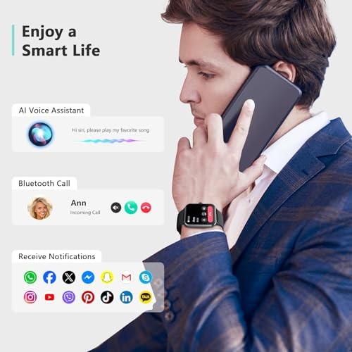 Blackview Smart Watch w/ Call Function, 1.85″ Screen, Heart Rate, SpO2, 100+ Spo