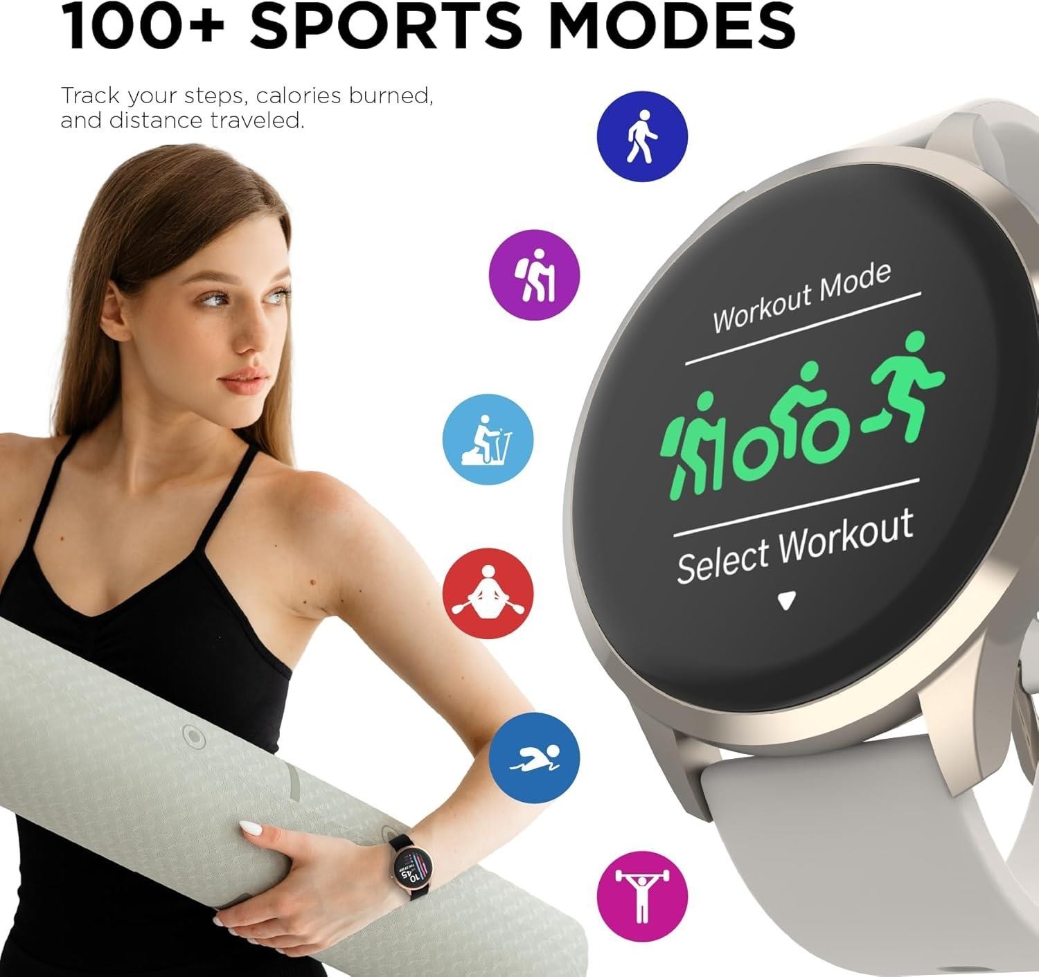 iTouch Sport 4 Health & Fitness Smartwatch | 43mm Titanium/Titanium | Excellent