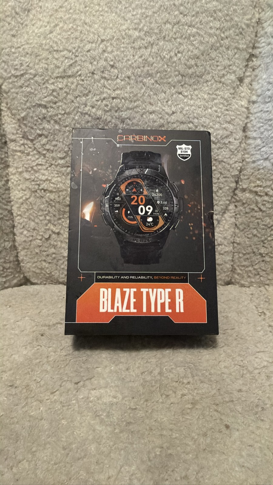 Carbinox Blaze Type R Tactical Military Smartwatch Rugged IP69K Black