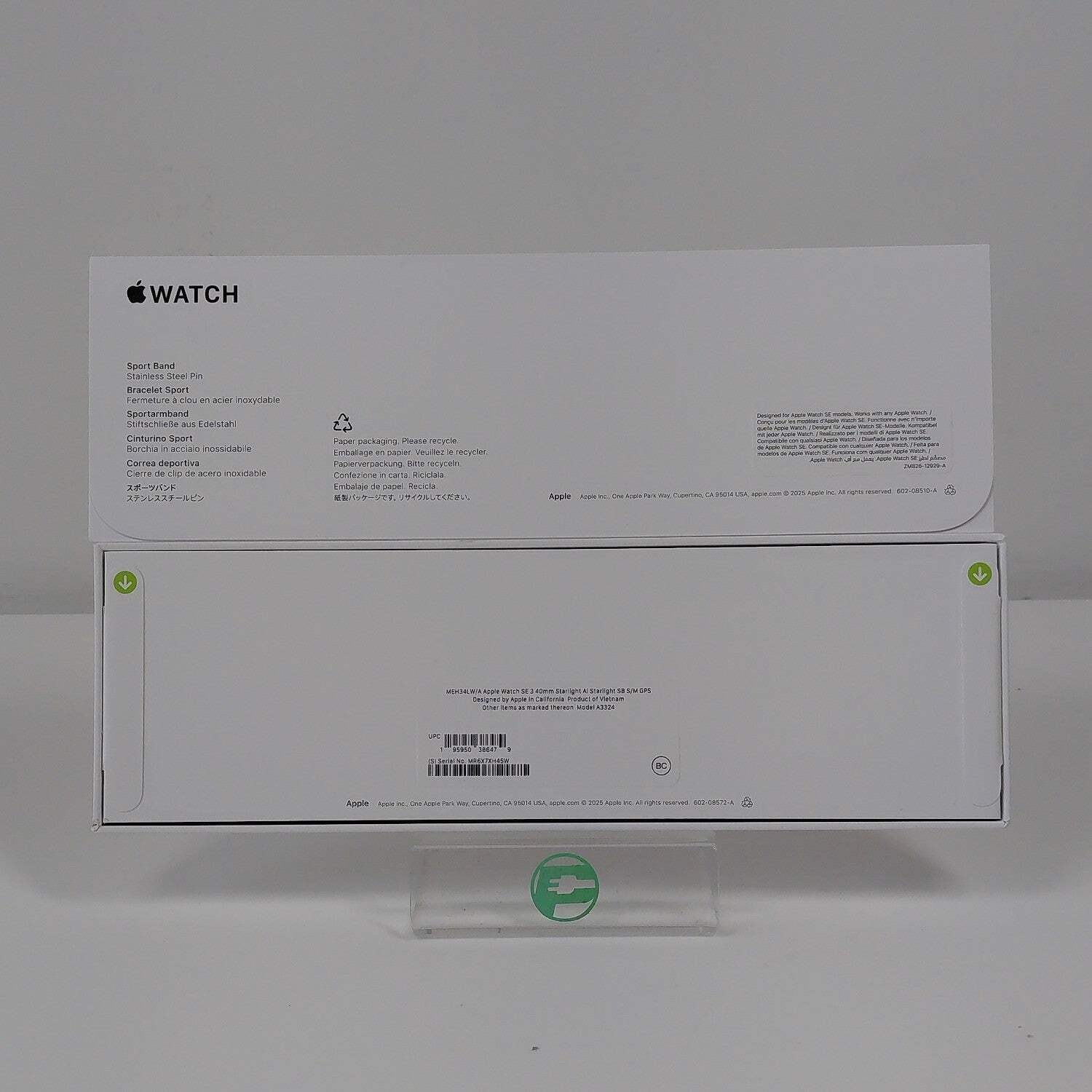 New GPS Only Apple Watch SE 3 40MM Starlight Aluminum Starlight Sport Band