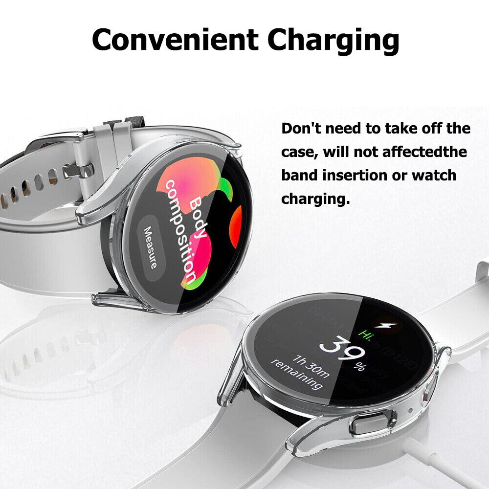 Fr Samsung Galaxy Watch7 6 5 4 Hard Case Tempered Glass Screen Protector 40/44mm