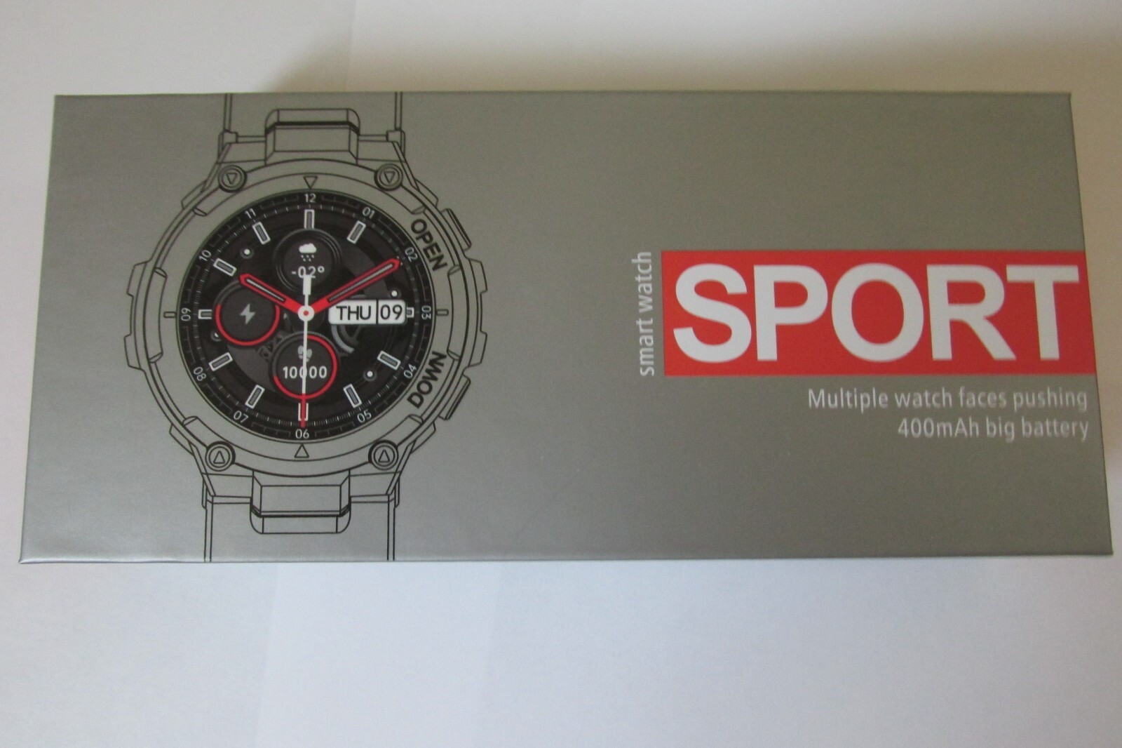 K22 400mAh Sport Smart Watch waterproof IP54-k22/IP68-K27 / Black Band