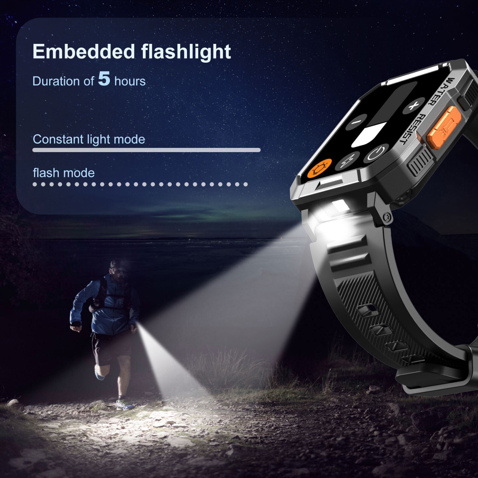 Men Tactical Military Smart Watches Health Tracker Waterproof for Android IOS