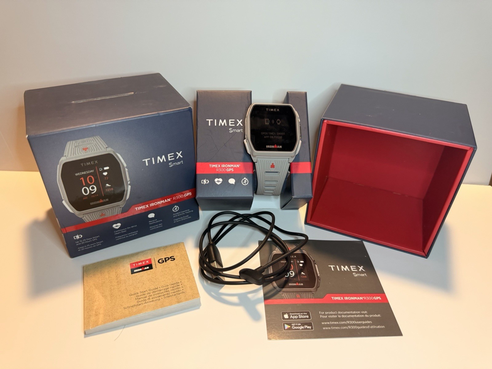 Timex IRONMAN R300 GPS Smartwatch Heart Rate Notifications Gray 41mm