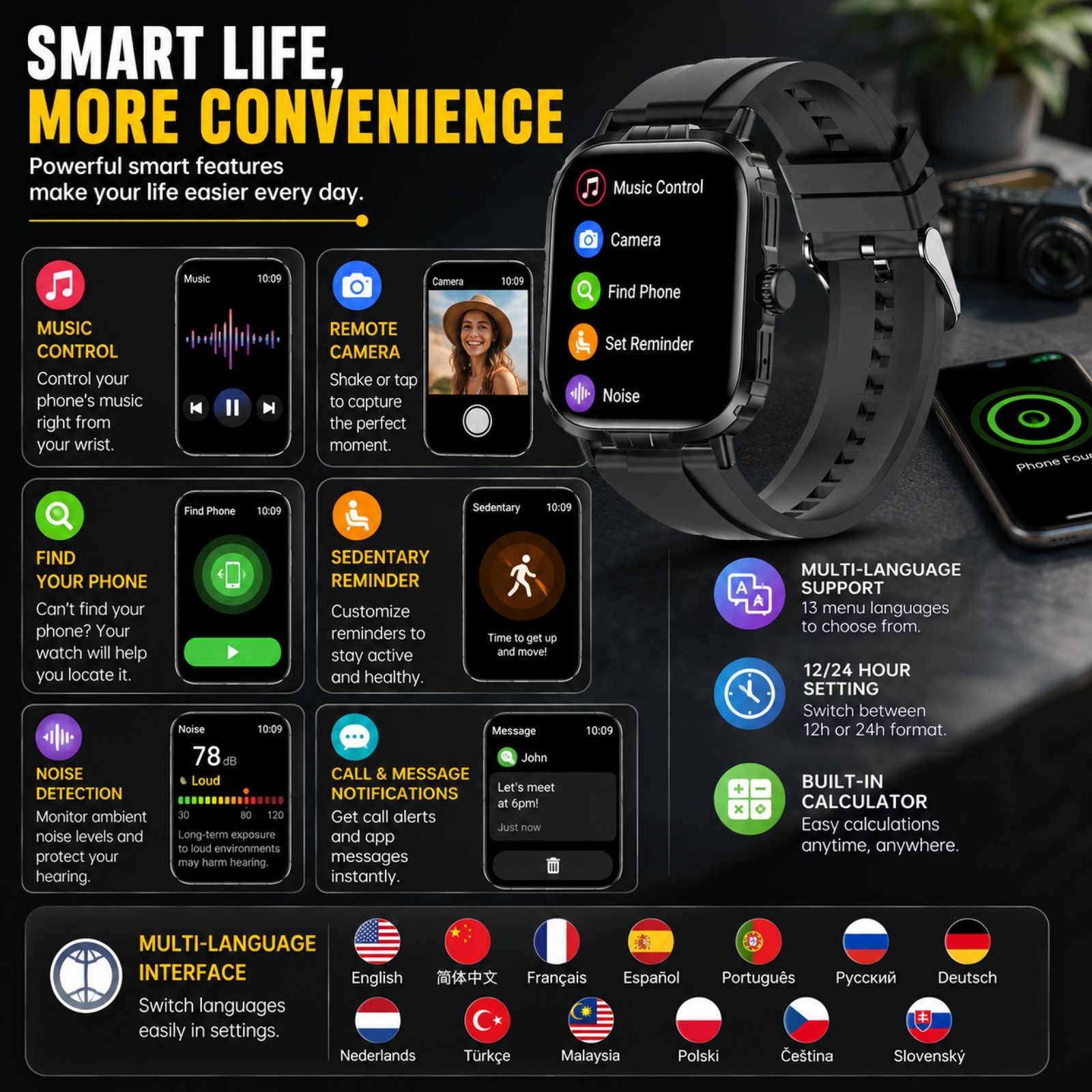Gravity GWX1RG 2.01″ Smart Watch Bluetooth Calling Heart Rate Rose Gold