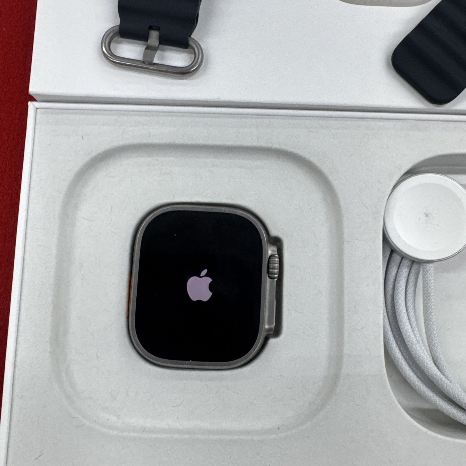 Apple Watch Ultra 1st Gen 49mm Titanium, Black Band