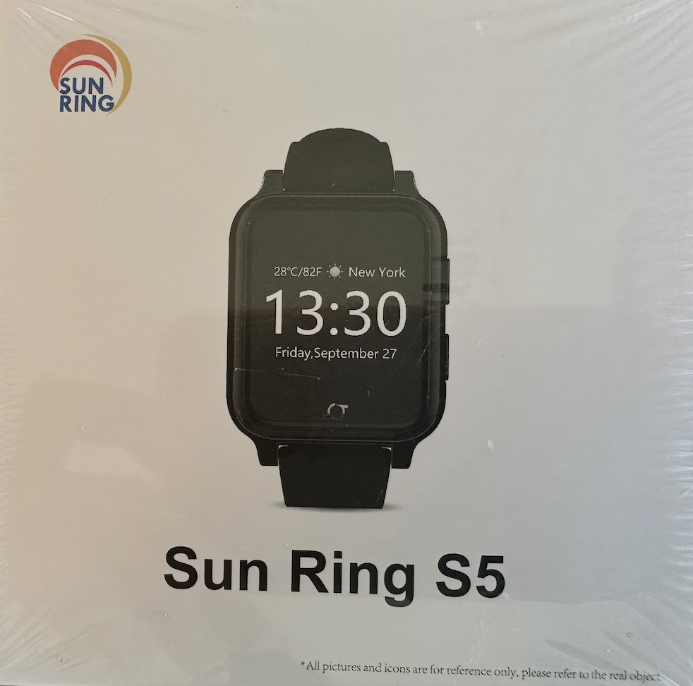 Sun Ring S5 GPS Cellular Smart Watch SOS Heart Rate Blood Oxygen New Sealed