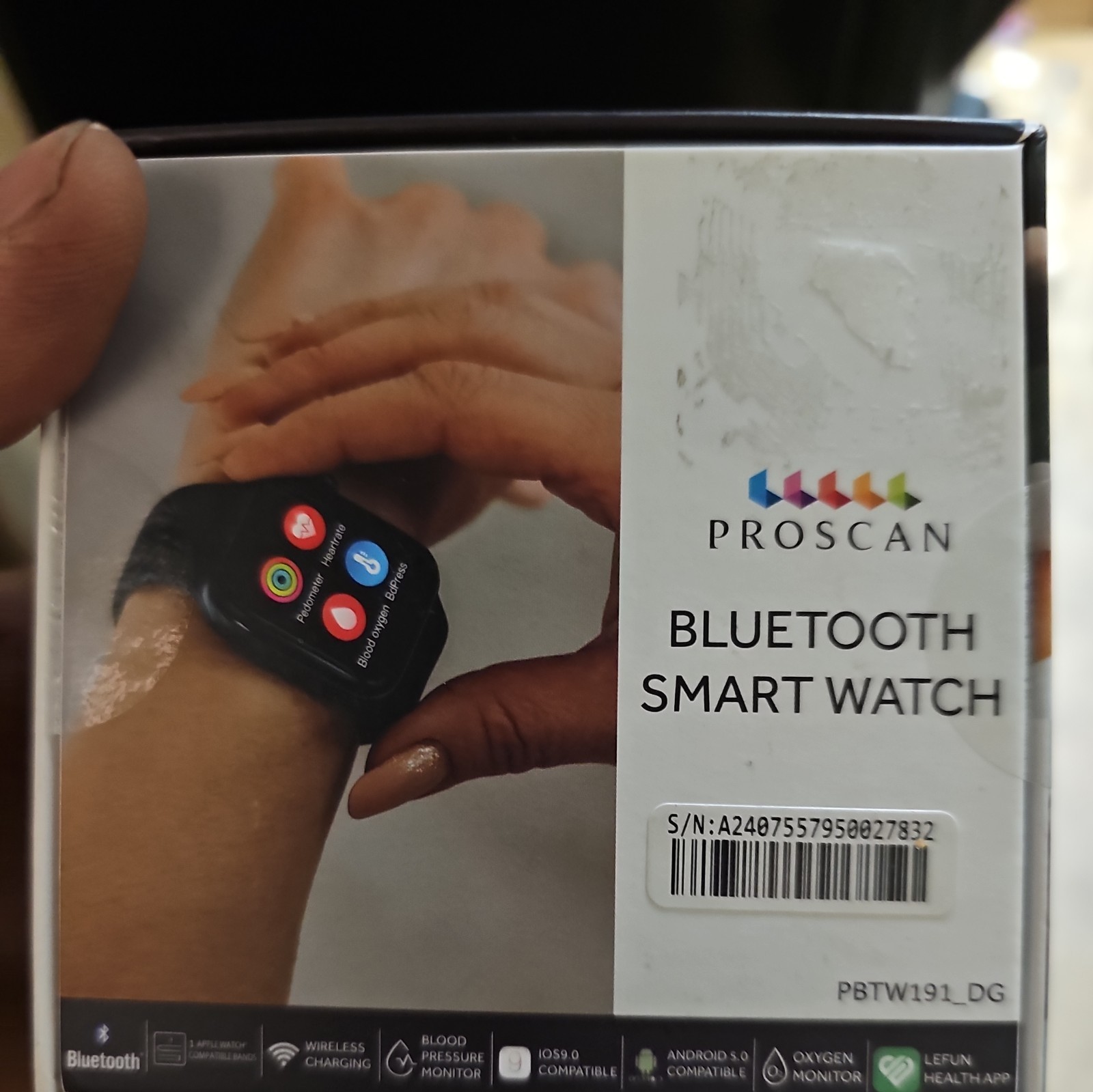 Proscan PBTW191 DG Smart Watch Bluetooth BP Monitor Wireless Charging 45mm