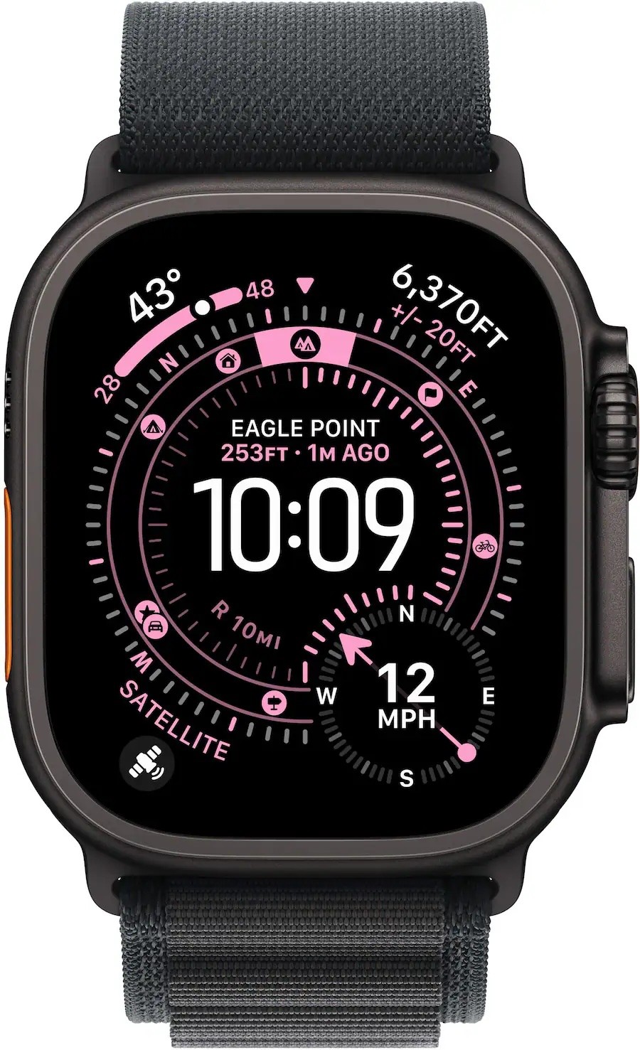 Apple Watch Ultra 3 49mm GPS+Cell Titanium w/ Large Black Alpine Loop MF0X4LW/A