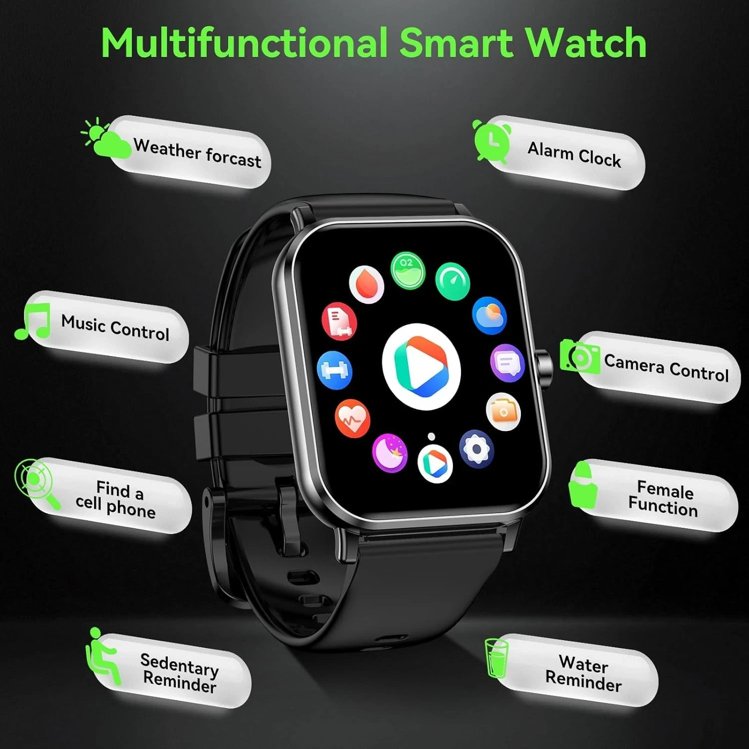 2025 Smart Watch For Men/Women, Waterproof Smartwatch Bluetooth iPhone Samsung