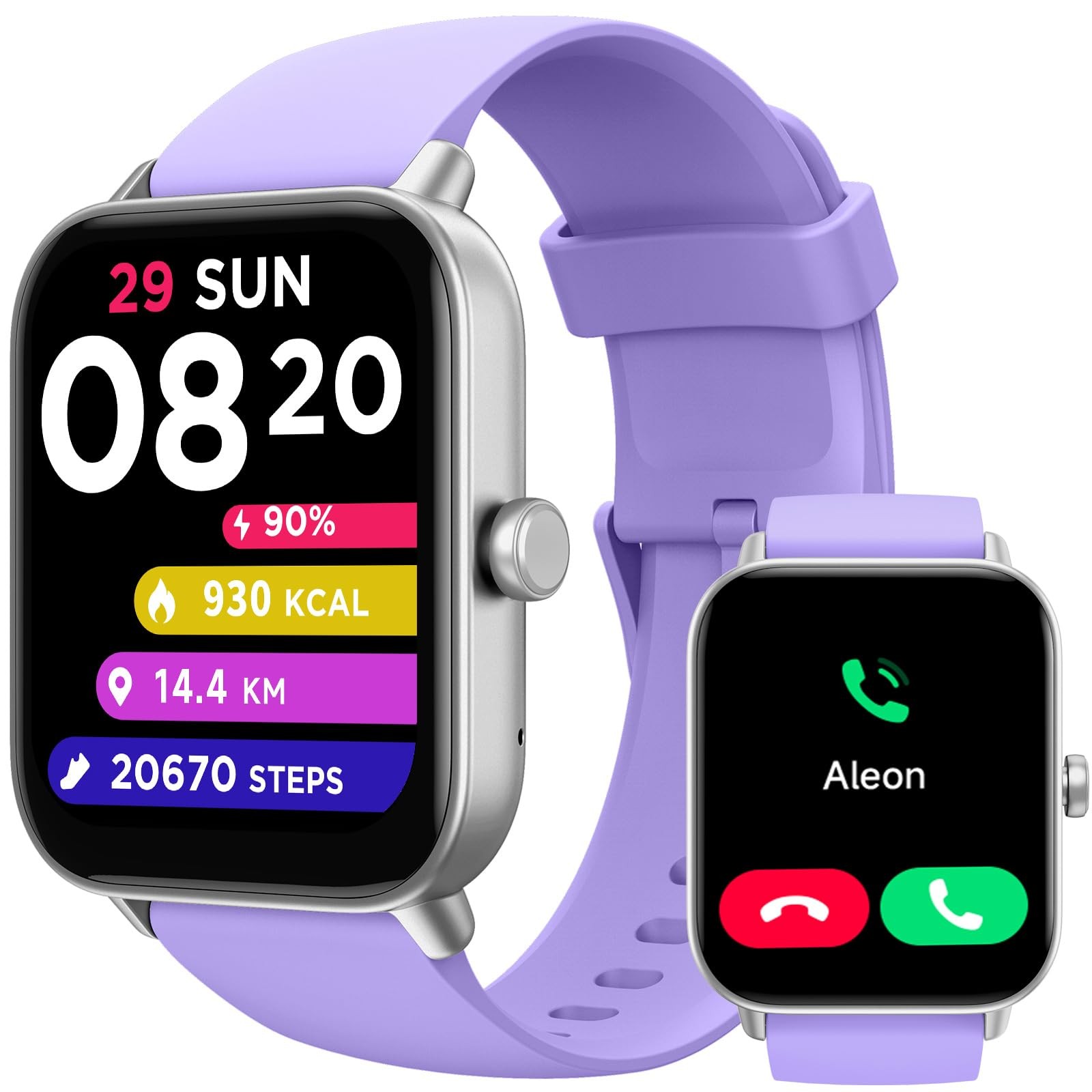 for Women Alexa Built-in, 1.8″ Android iOS, Answer&Make /Step Counter/Sleep T…