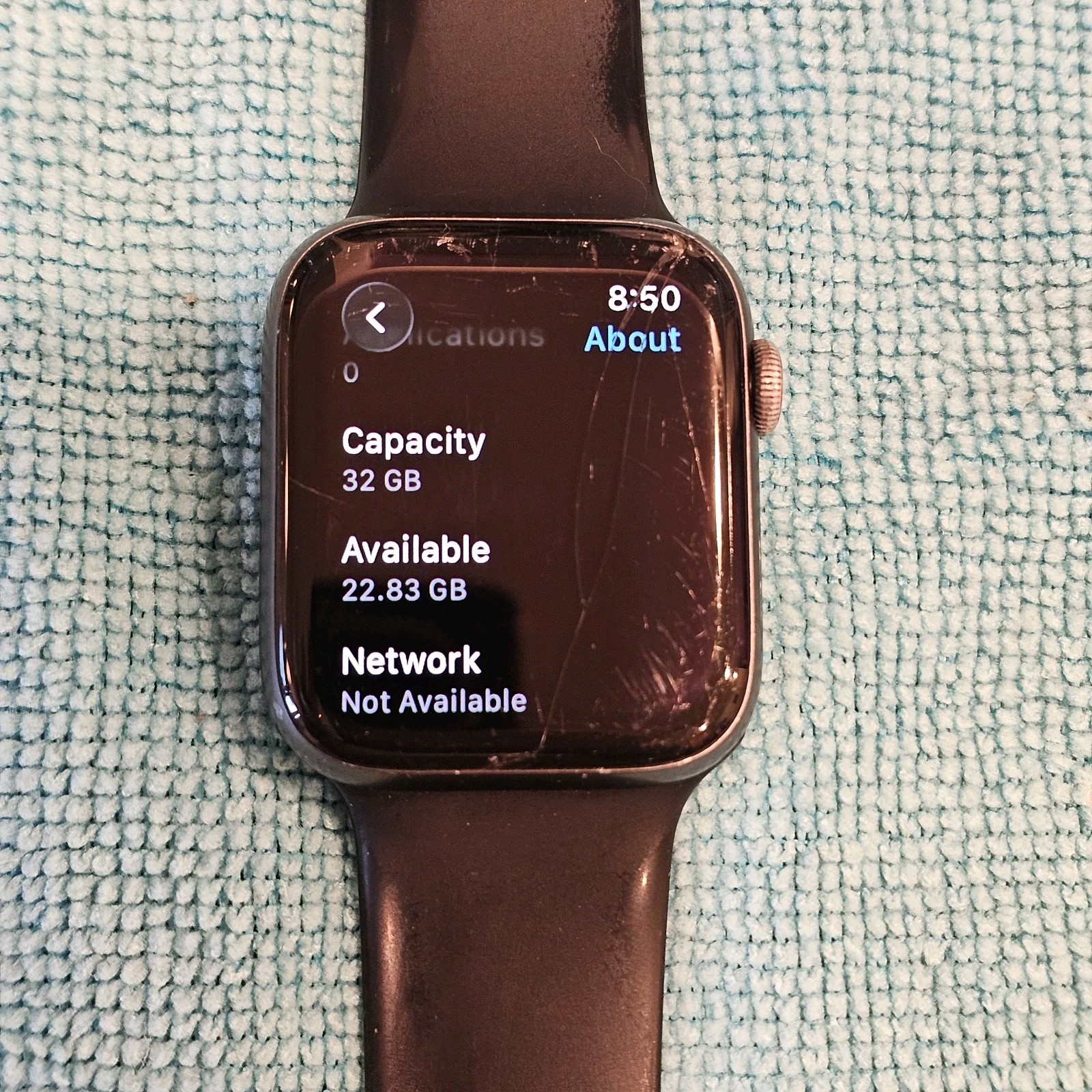 Apple Watch Series 6 Nike A2294 44mm GPS+Cellular Pure Platinum/Black *READ*