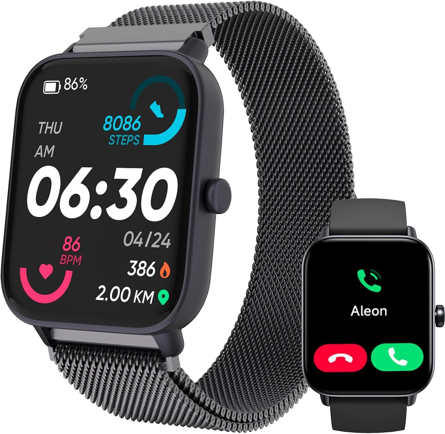 Smart Watch Women Men Alexa Built-in Call HR Steps Sports for Motorola Phones