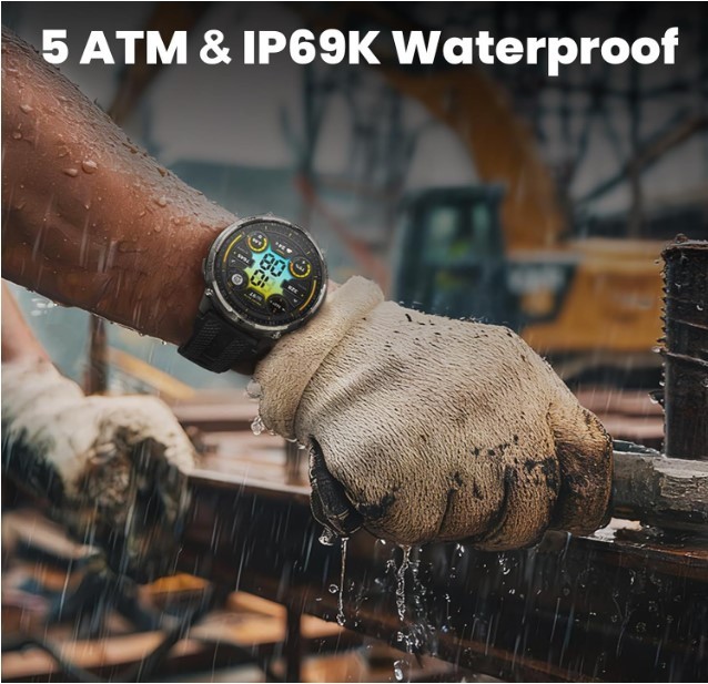 KOSPET Tank T4C Smart Watch for Men with LED Flashlight, GPS+Compass