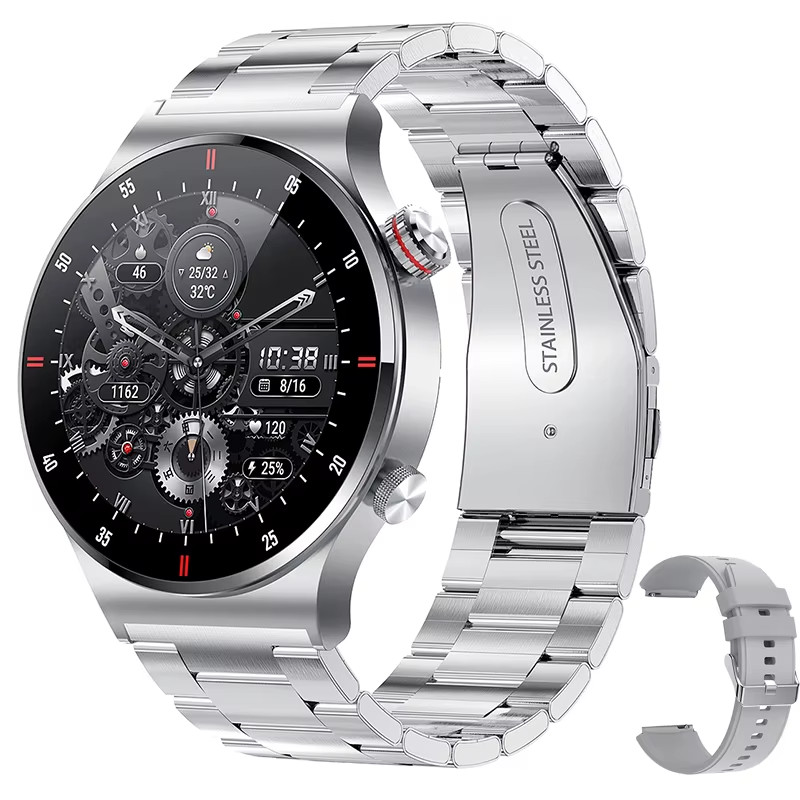 GPS ECG+PPG Bluetooth Call Smart Watch Men 2025 Sports Bracelet NFC Waterproof C