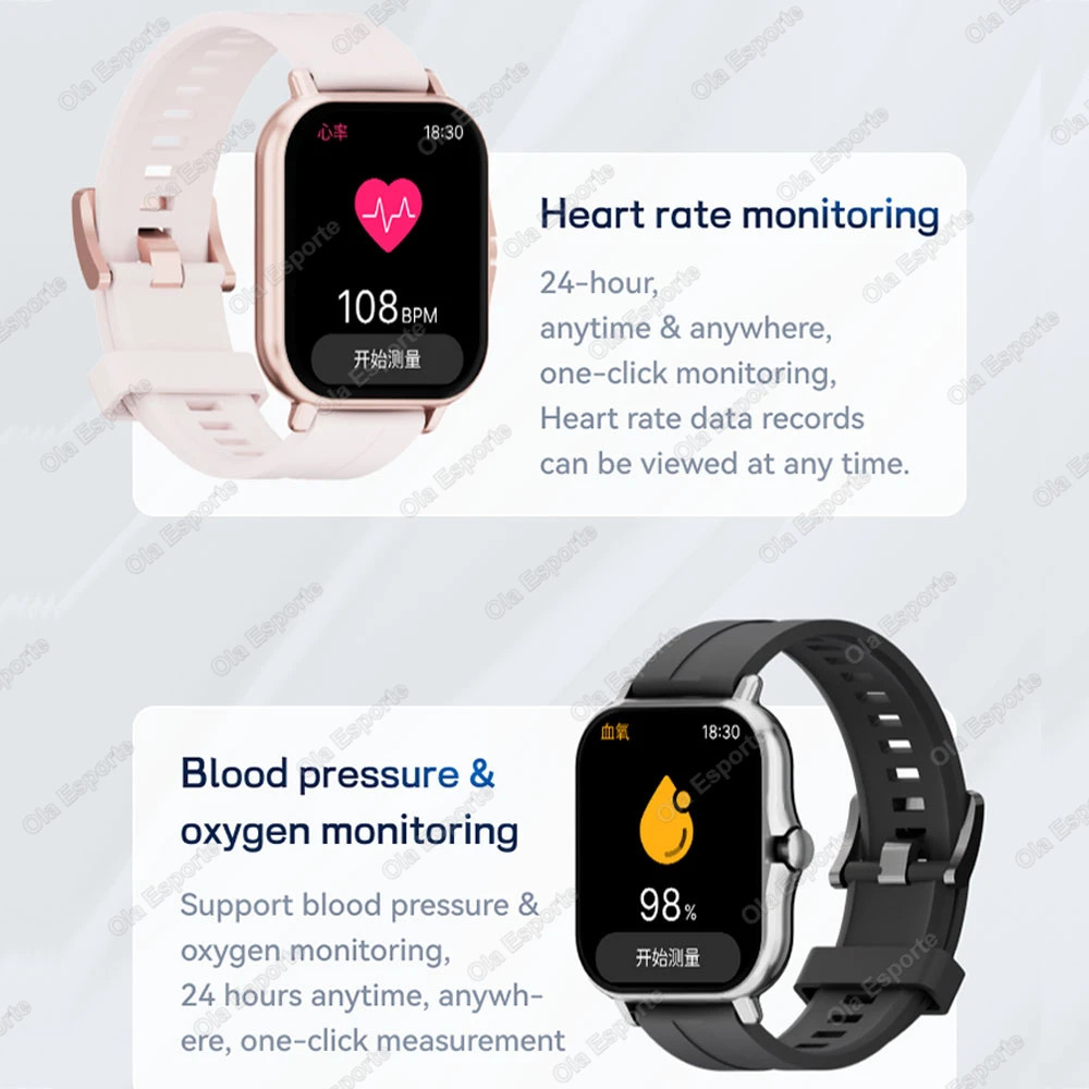 1.83″ HD Smart Watch Bluetooth Call Heart Rate Blood Oxygen Fitness Tracker