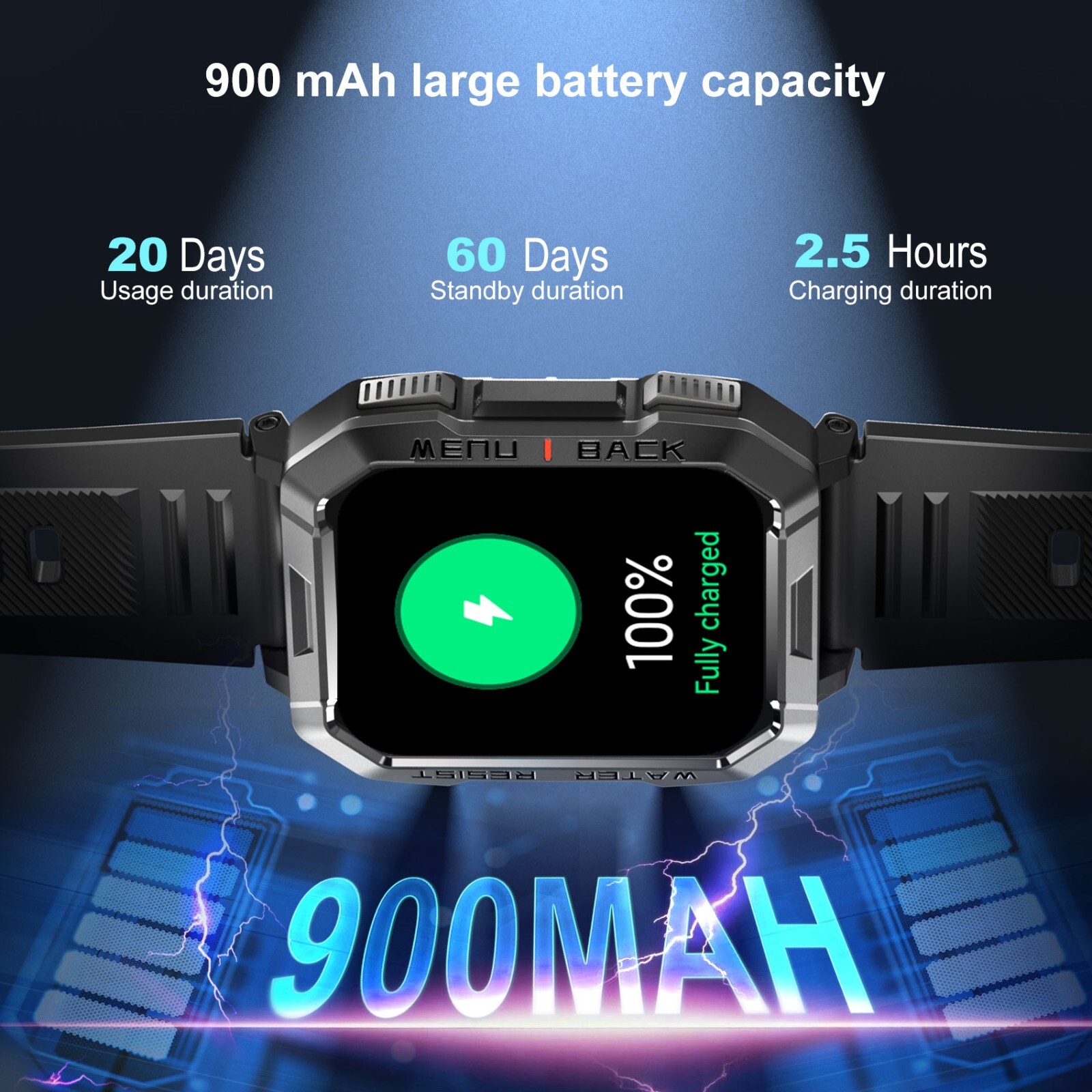 🔥Military Smart Watch for Men(Call Receive/Dial)Rugged Tactical Fitness Tracker