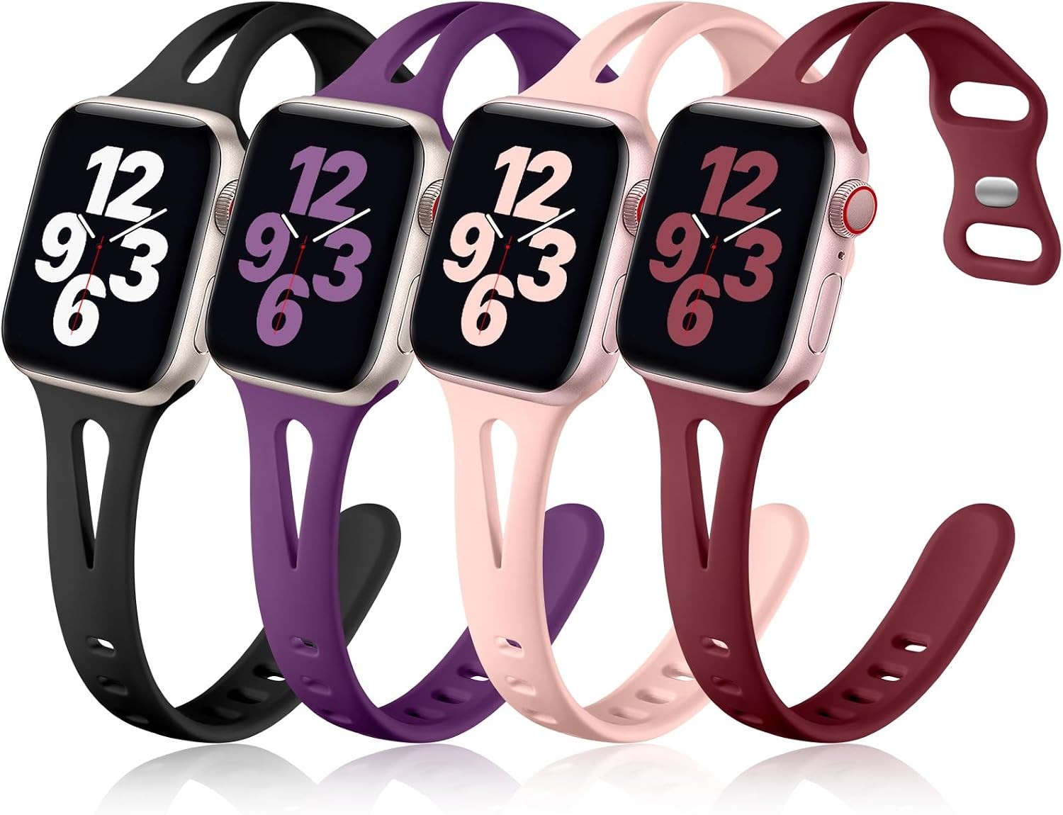 Stylish Soft Silicone Watch Band for Apple Watch 38mm 40mm 41mm – Durable Strap