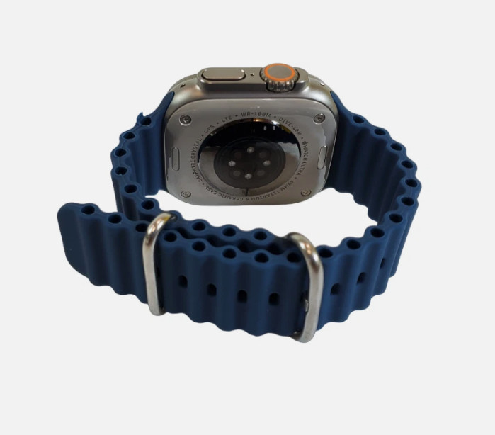 Apple Watch Ultra 2 49mm Titanium Case with Ocean Band – Blue, One Size (GPS…