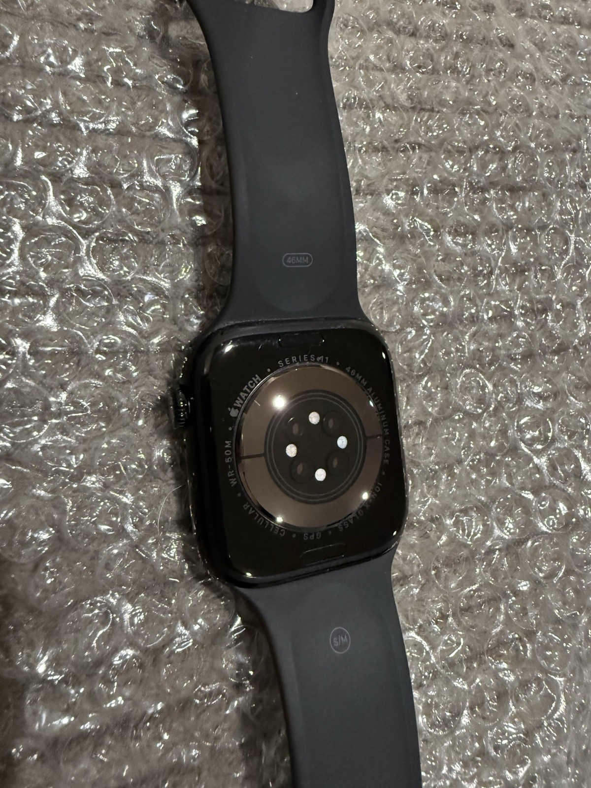 Apple Watch Series 11 46mm GPS/Cell Jet Black Case w Sport Band-Cellular