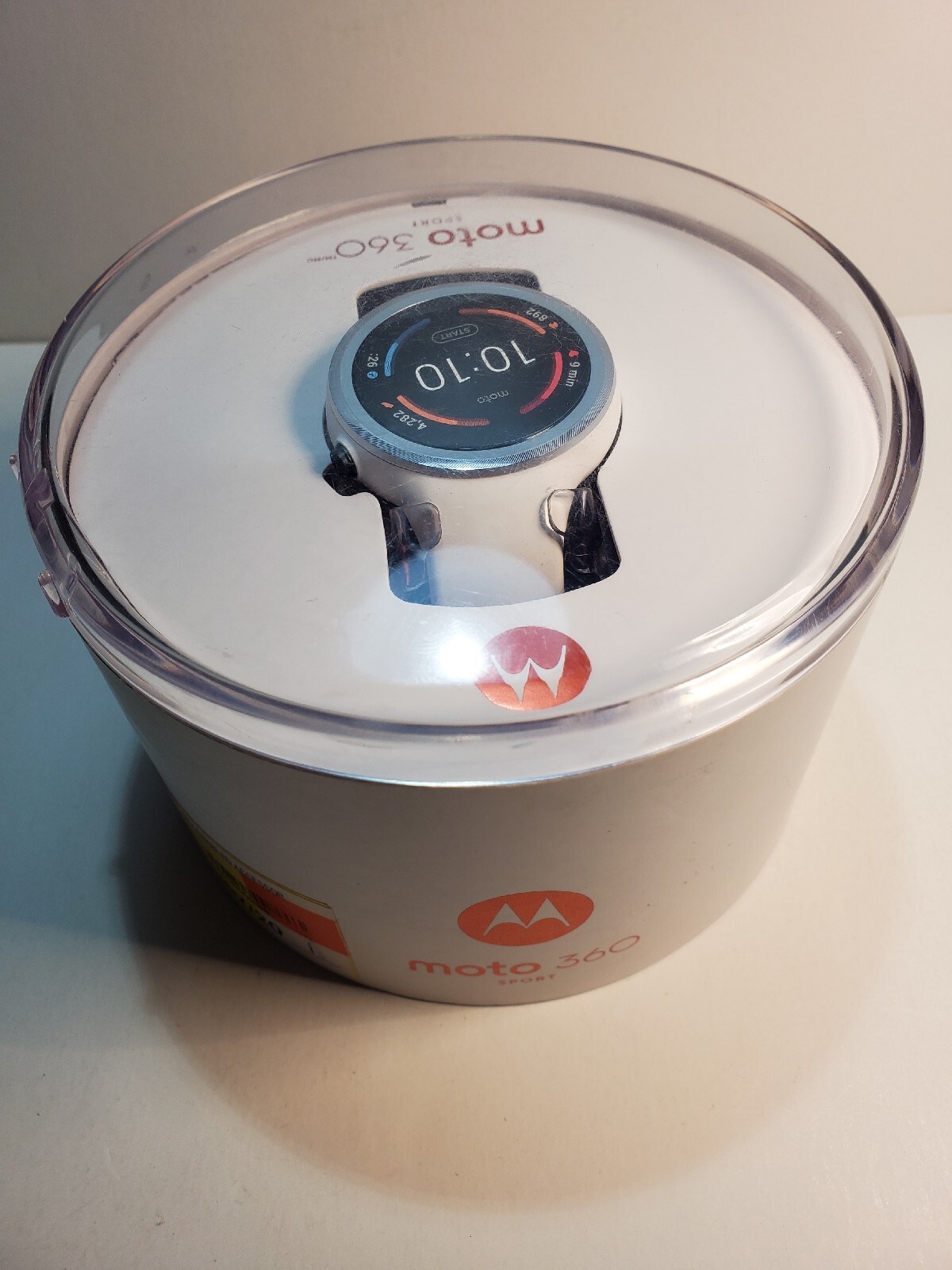 New Motorola Moto 360 Sport 45mm Silicone/Rubber Case White Sport Band Free Ship
