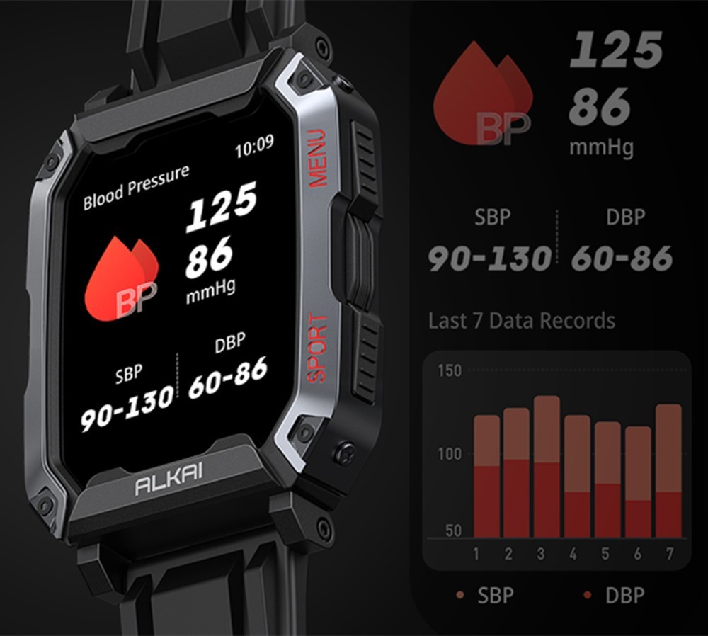 2.02″ Smart Watch For Men 5ATM Waterproof Military Sport Watch For Android iOS