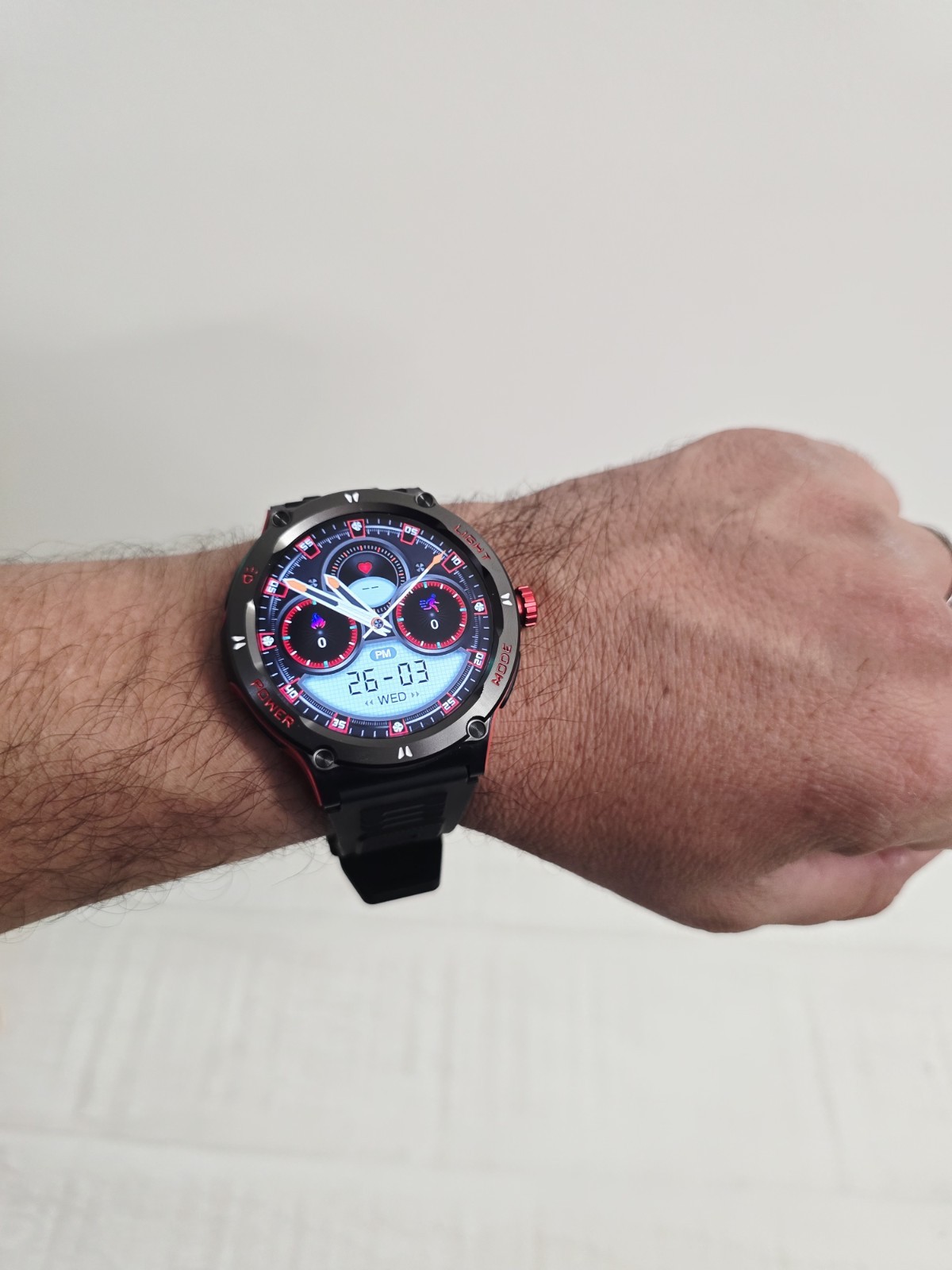 Military Men’s Smart Watch With LED Flashlight & Bluetooth Call Sport Smartwatch