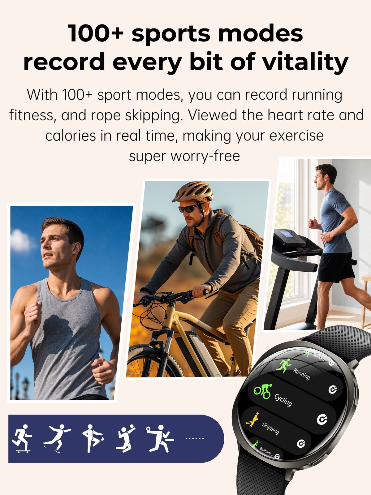 2026 Smart Curved Watch Heart Rate Sleep Monitor Fitness Tracker IP68 Waterproof