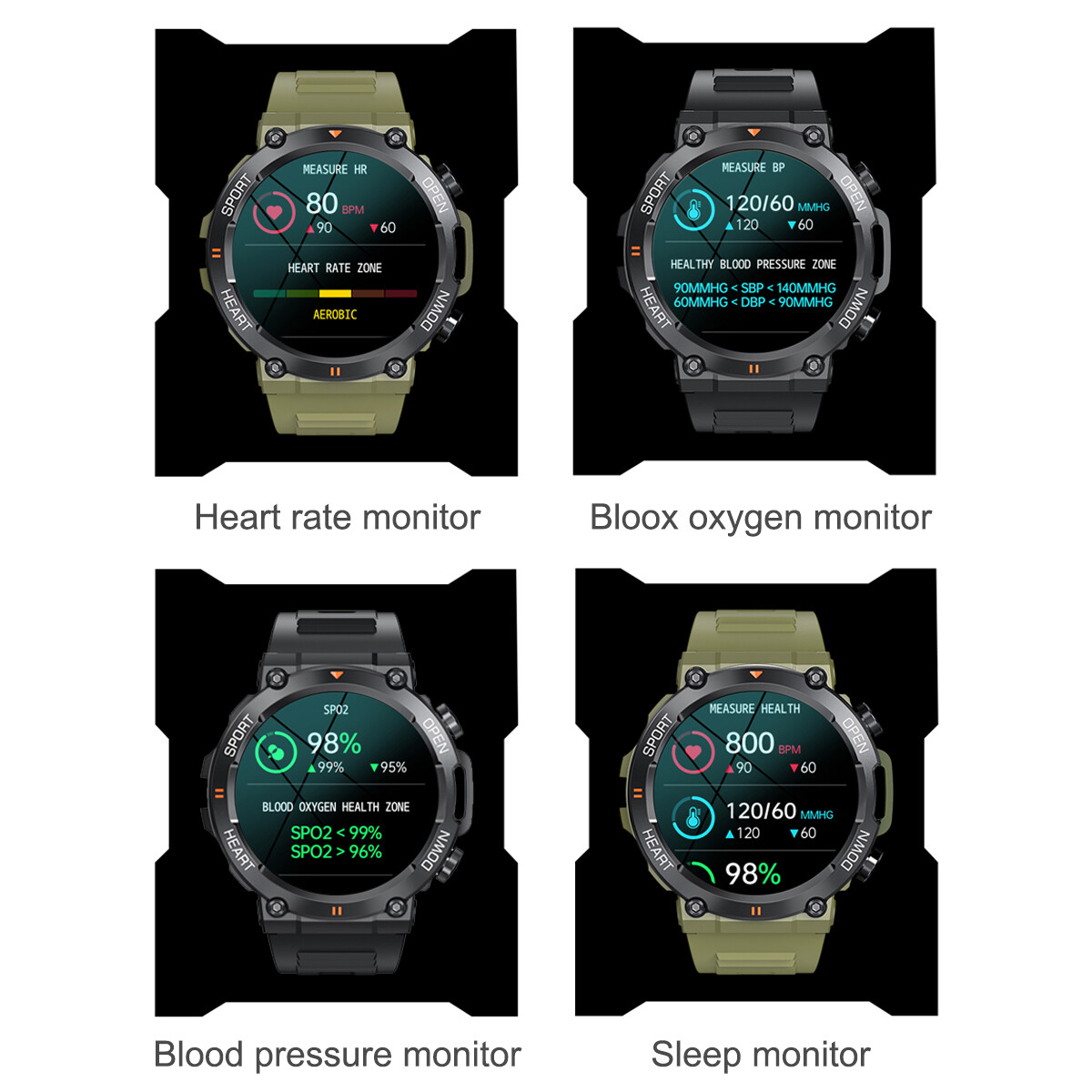 1.39″ Bluetooth Call Smart Watch Rate Monitor 10 Days Battery For iOS Android